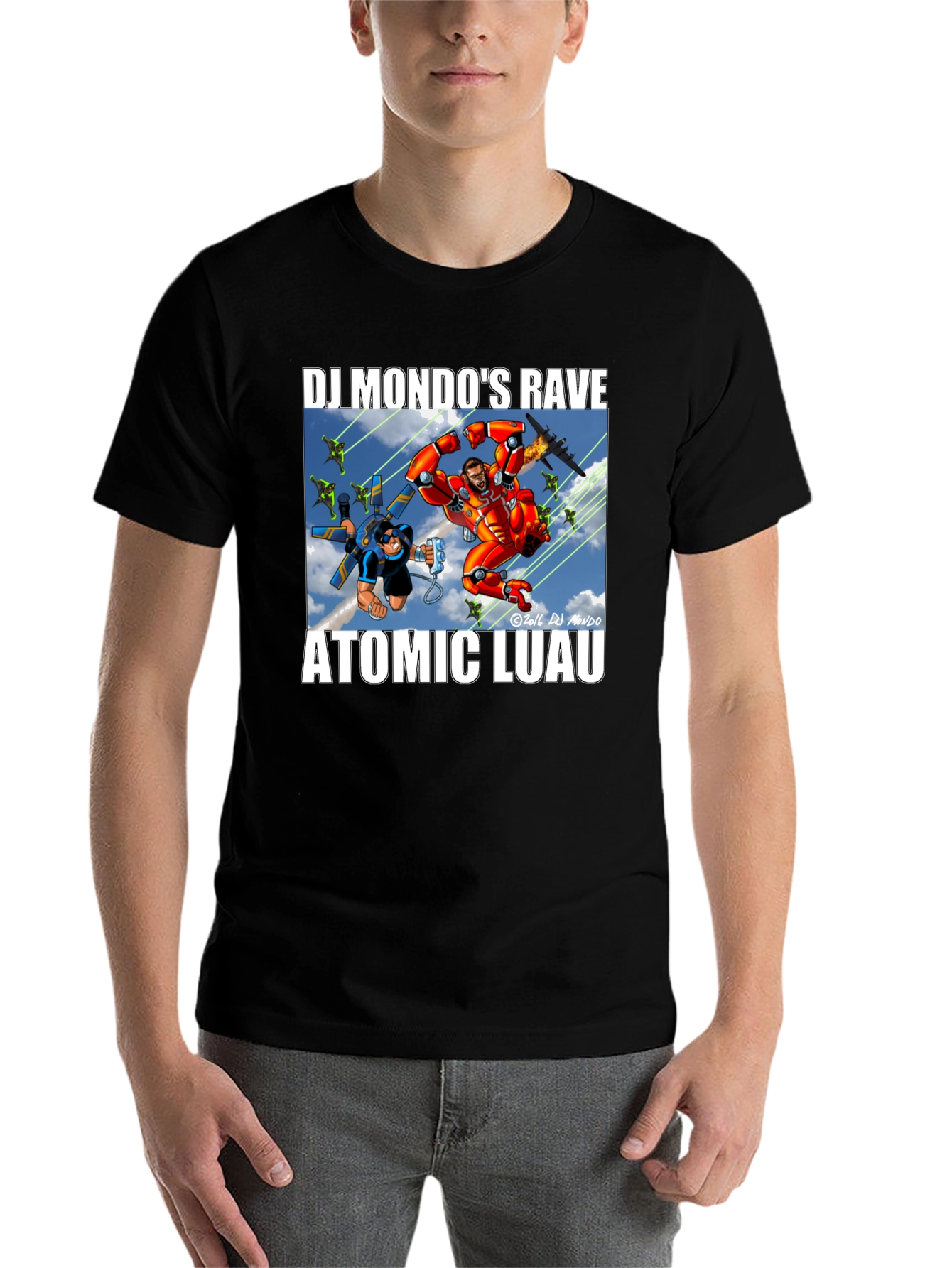 DJ Mondo's Rave Atomic Luau Graphic Tee - 7