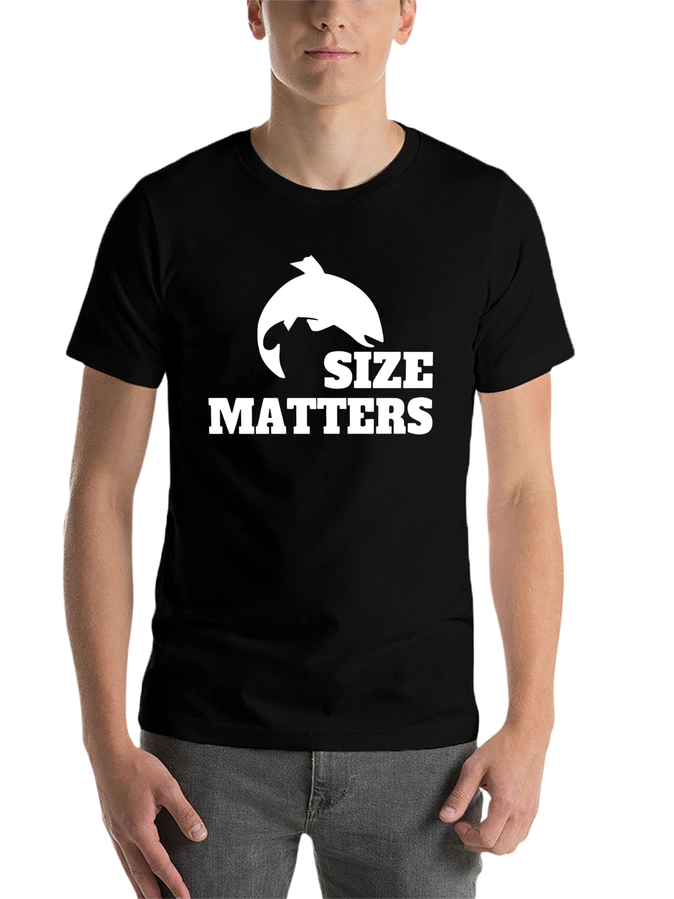 Black Size Matters Fishing T-Shirt - Black view 7