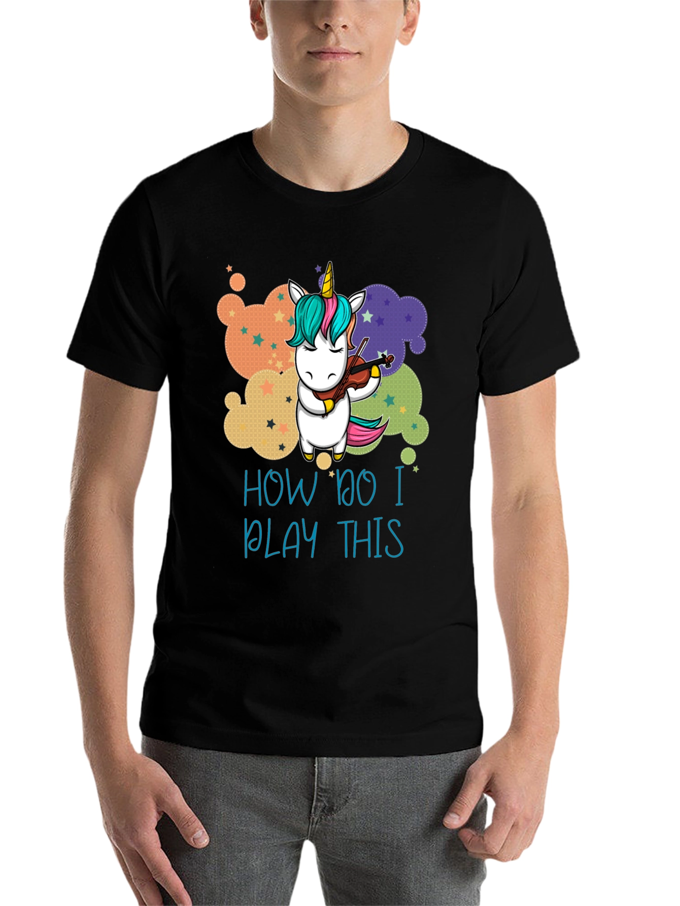 Black Unicorn Violinist Tee - How Do I Play This? view 7