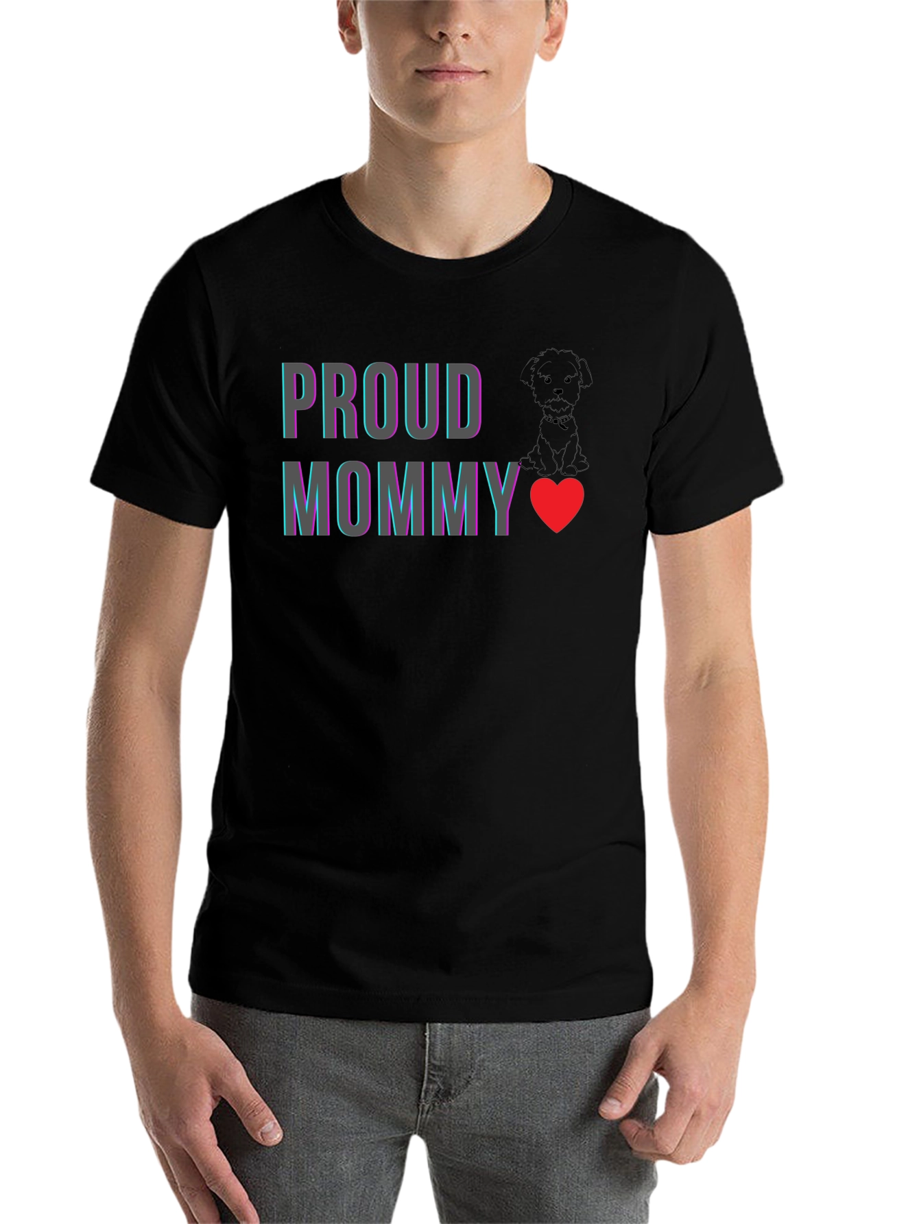 Black Proud Dog Mommy Graphic Tee view 7