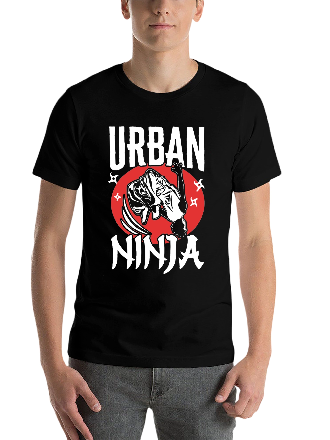 Black Urban Ninja Graphic Tee view 7