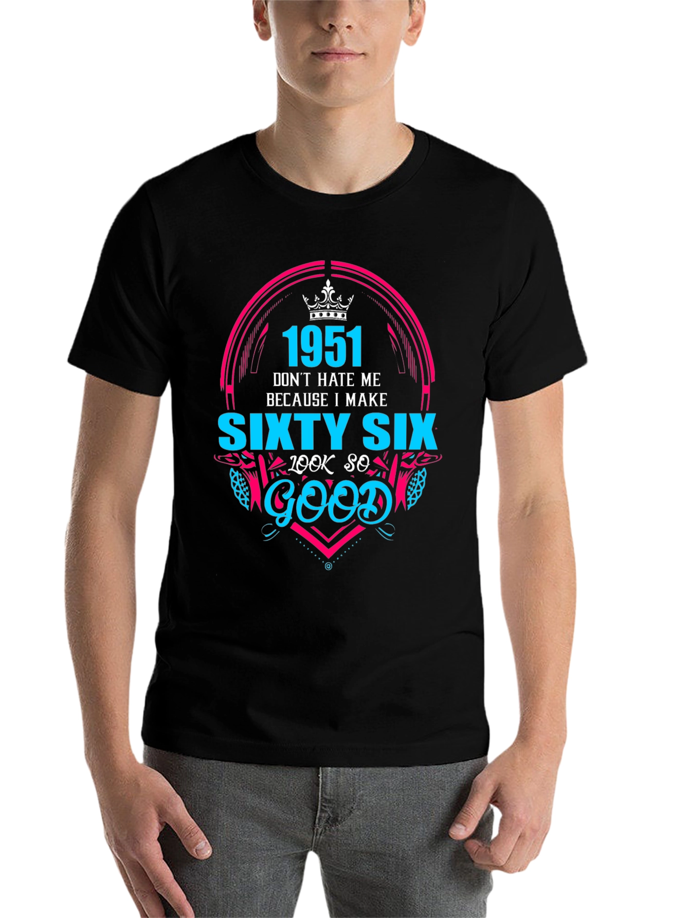 Black 1951 Sixty Six Look So Good T-Shirt view 7