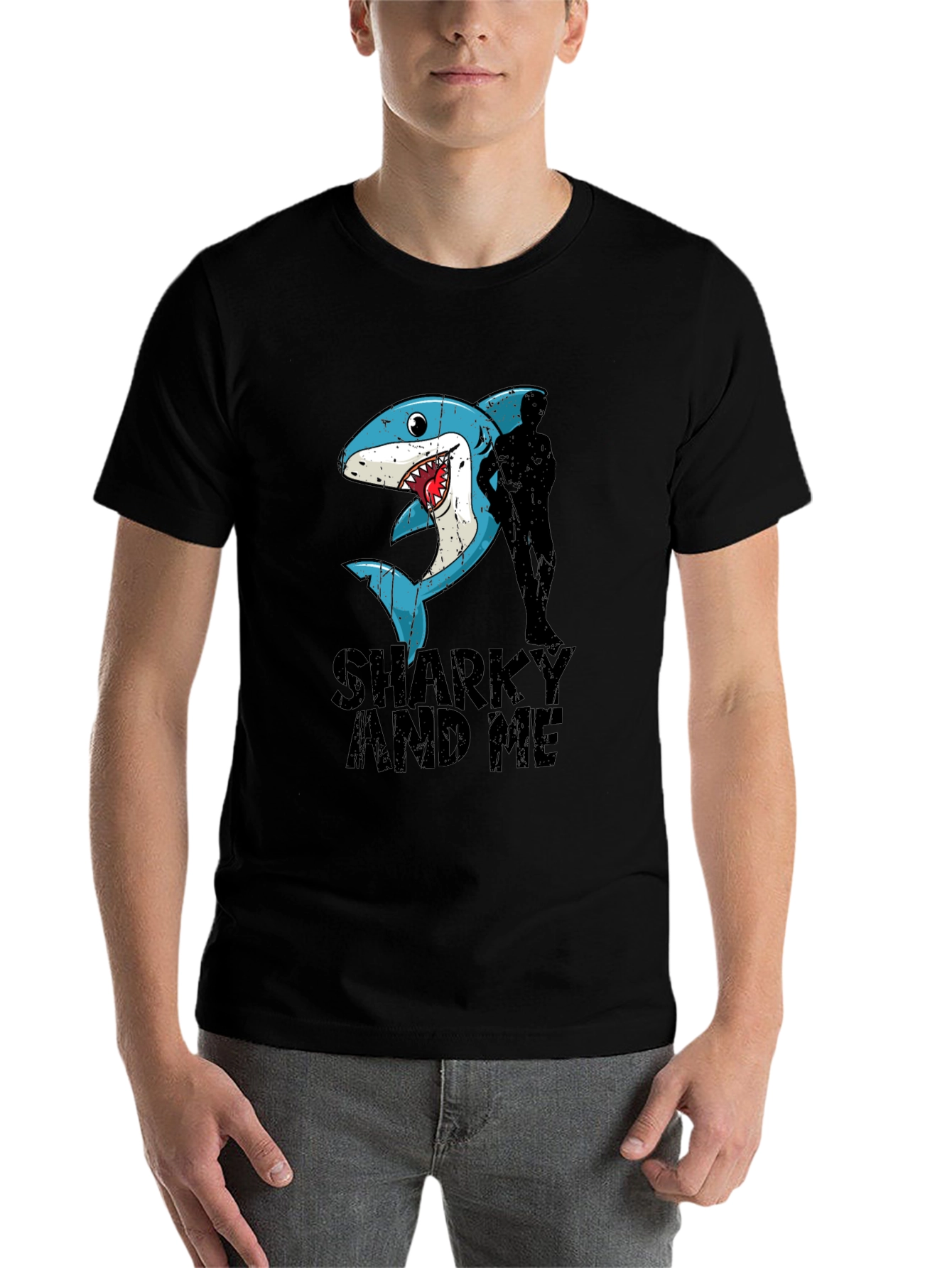 Black Sharky and Me Graphic Tee view 7