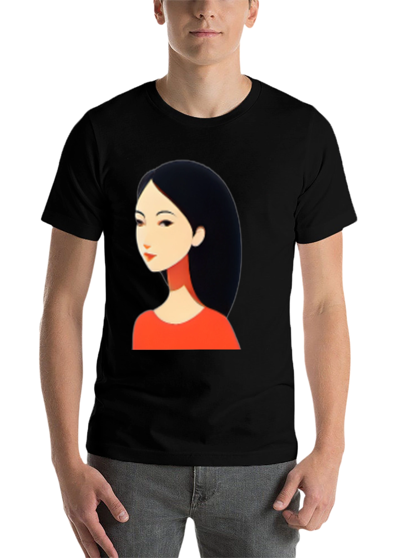 Black Anime Graphic Tee - Stylish Black T-Shirt view 7