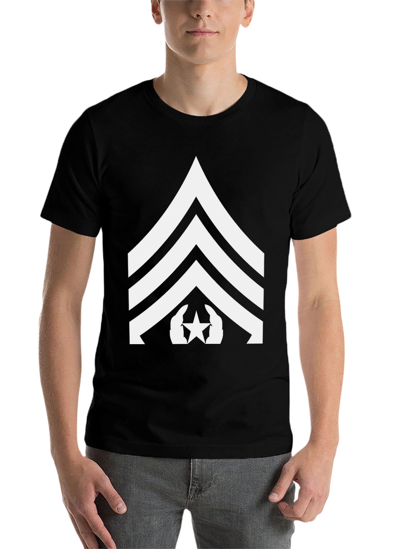 Black Military Sergeant T-Shirt view 7