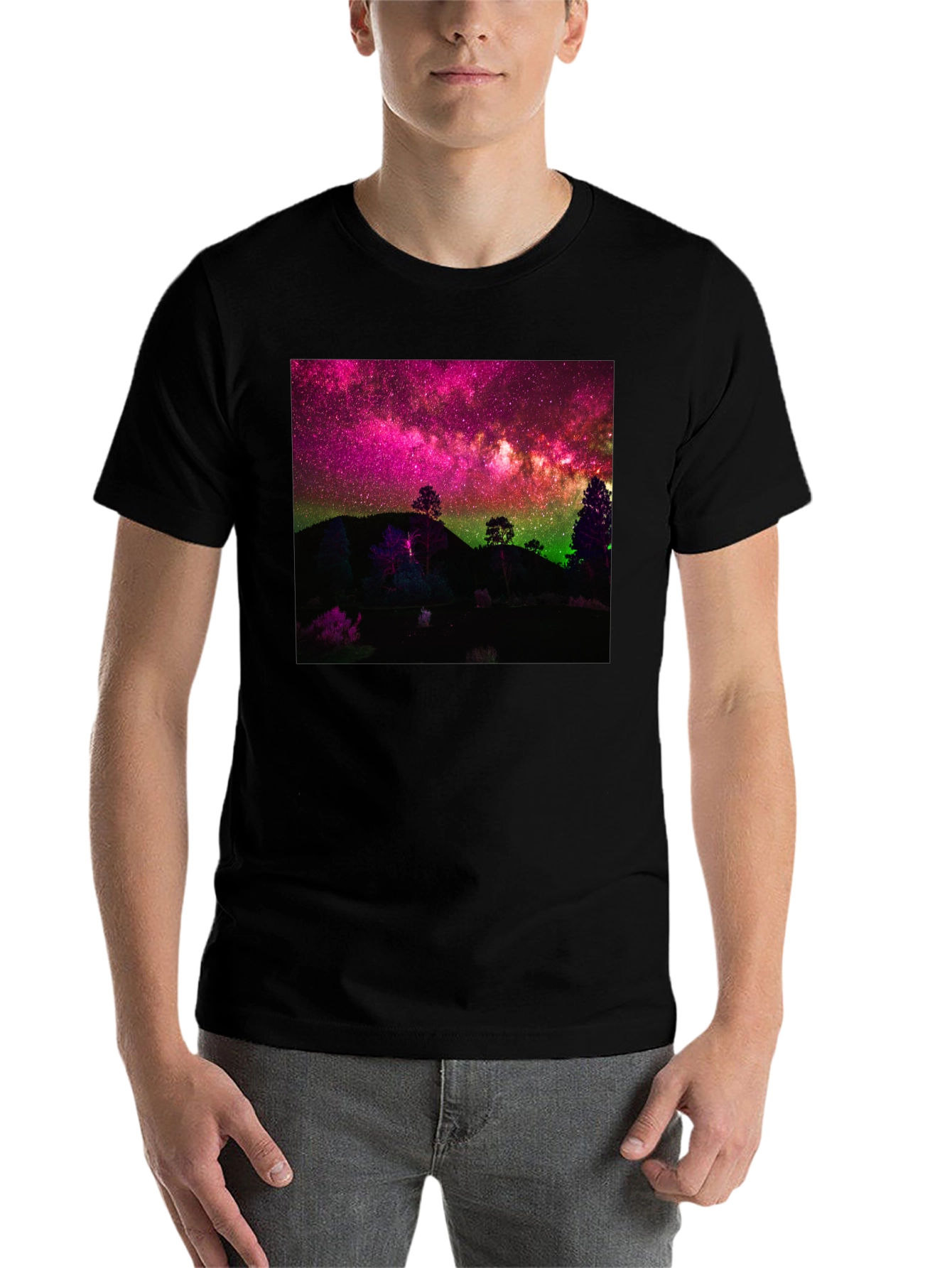 Night Sky Landscape Graphic Tee - 7