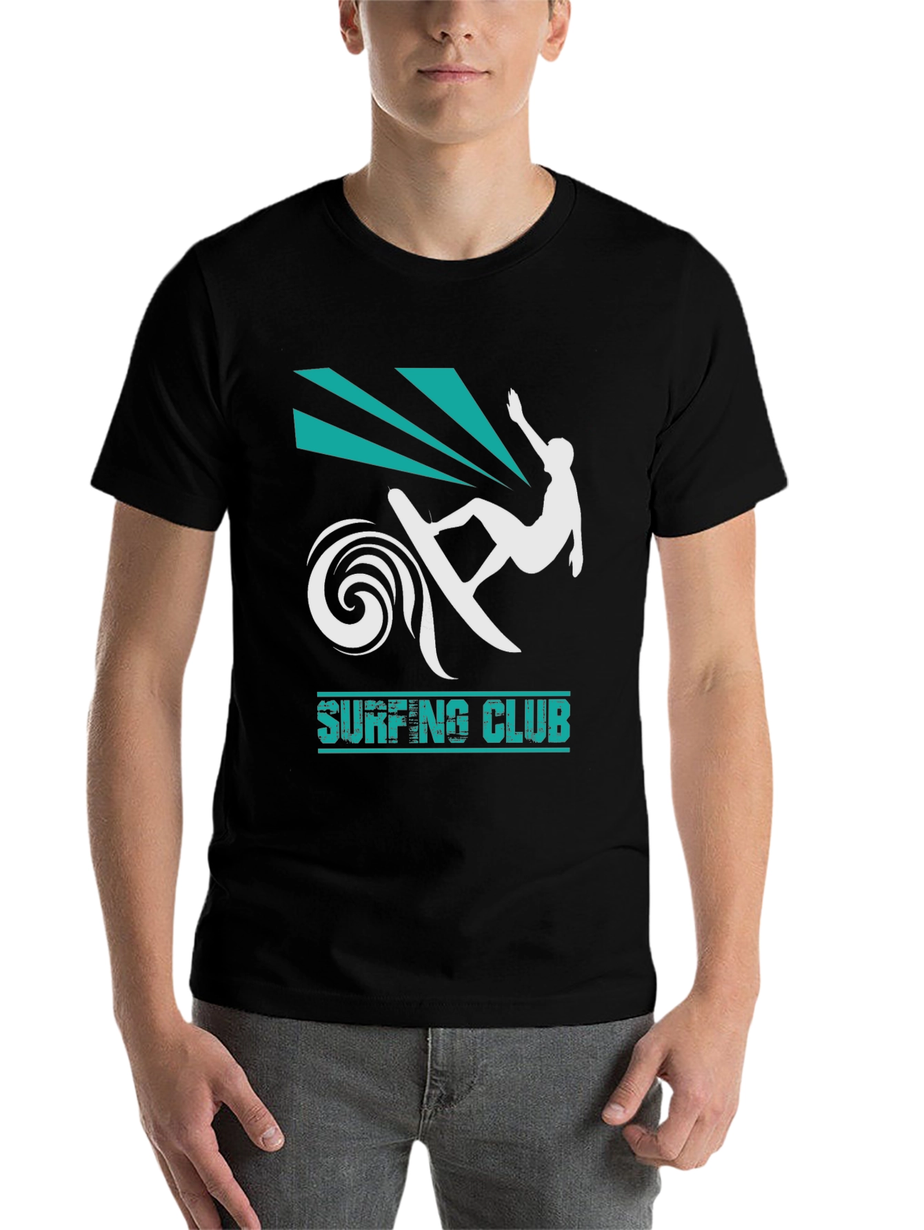 Black Surfing Club Black T-Shirt view 7