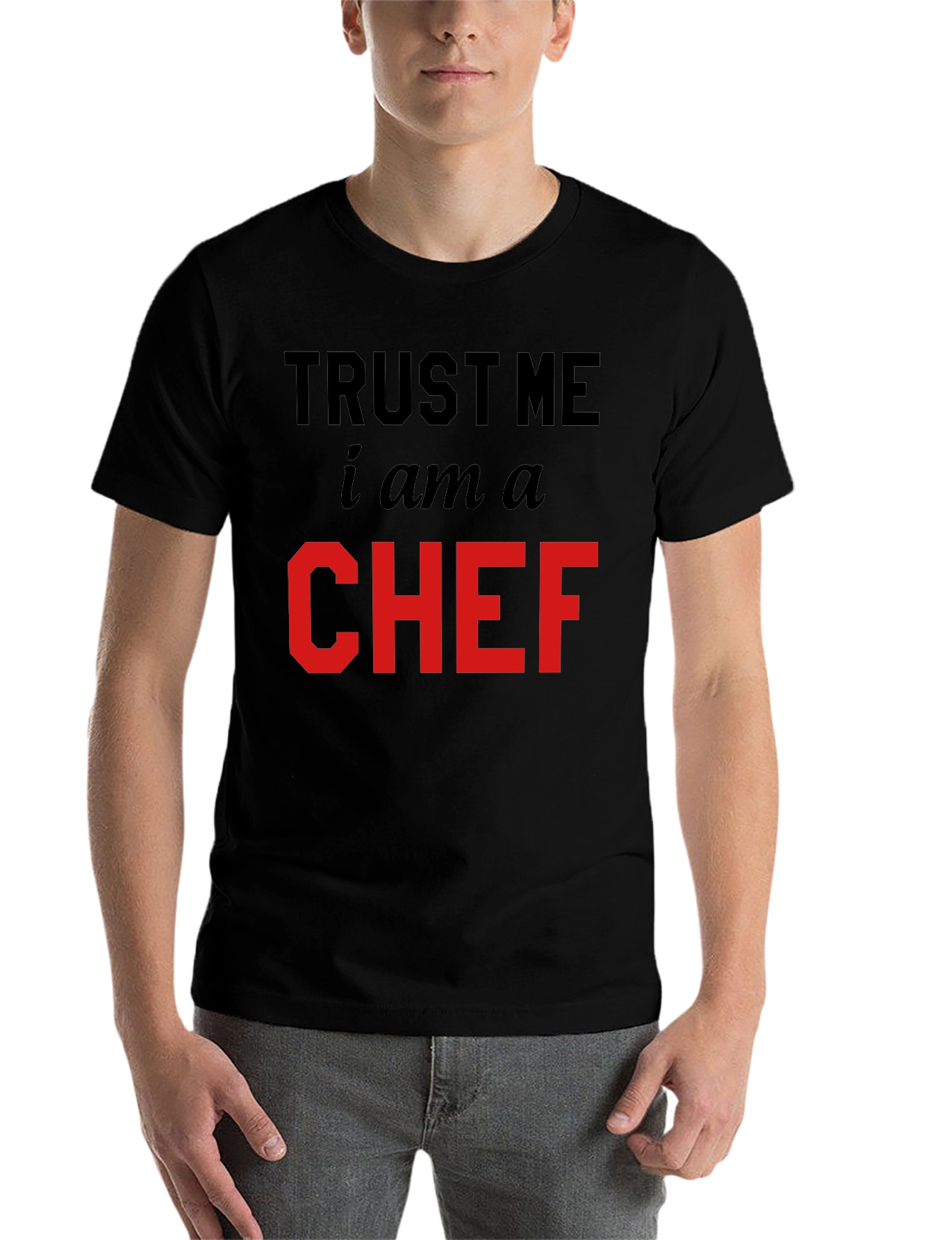 Black Trust Me I'm a Chef Black T-Shirt view 7