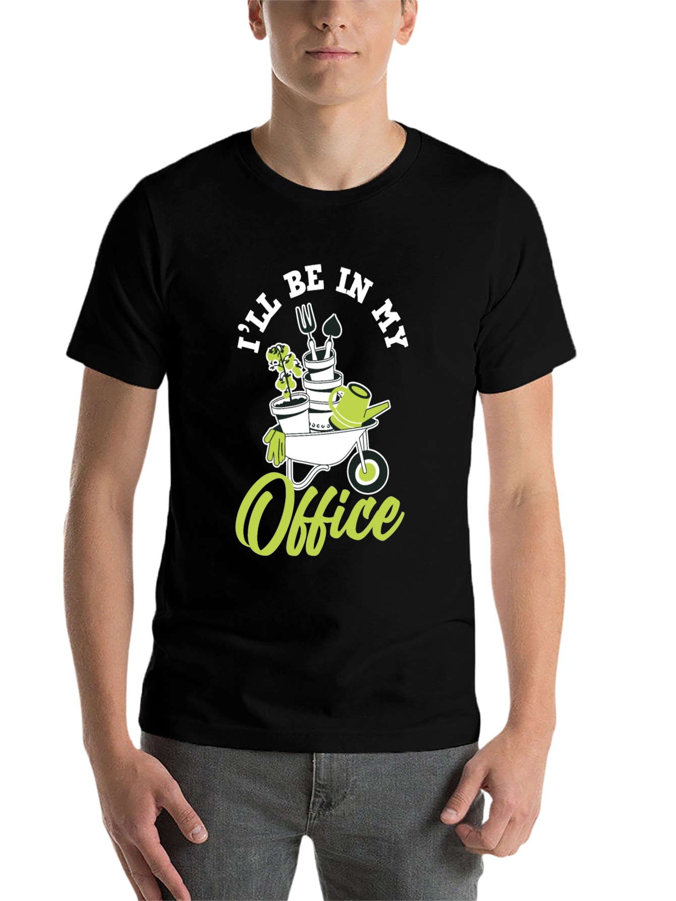 Black Gardener's Office T-Shirt view 7