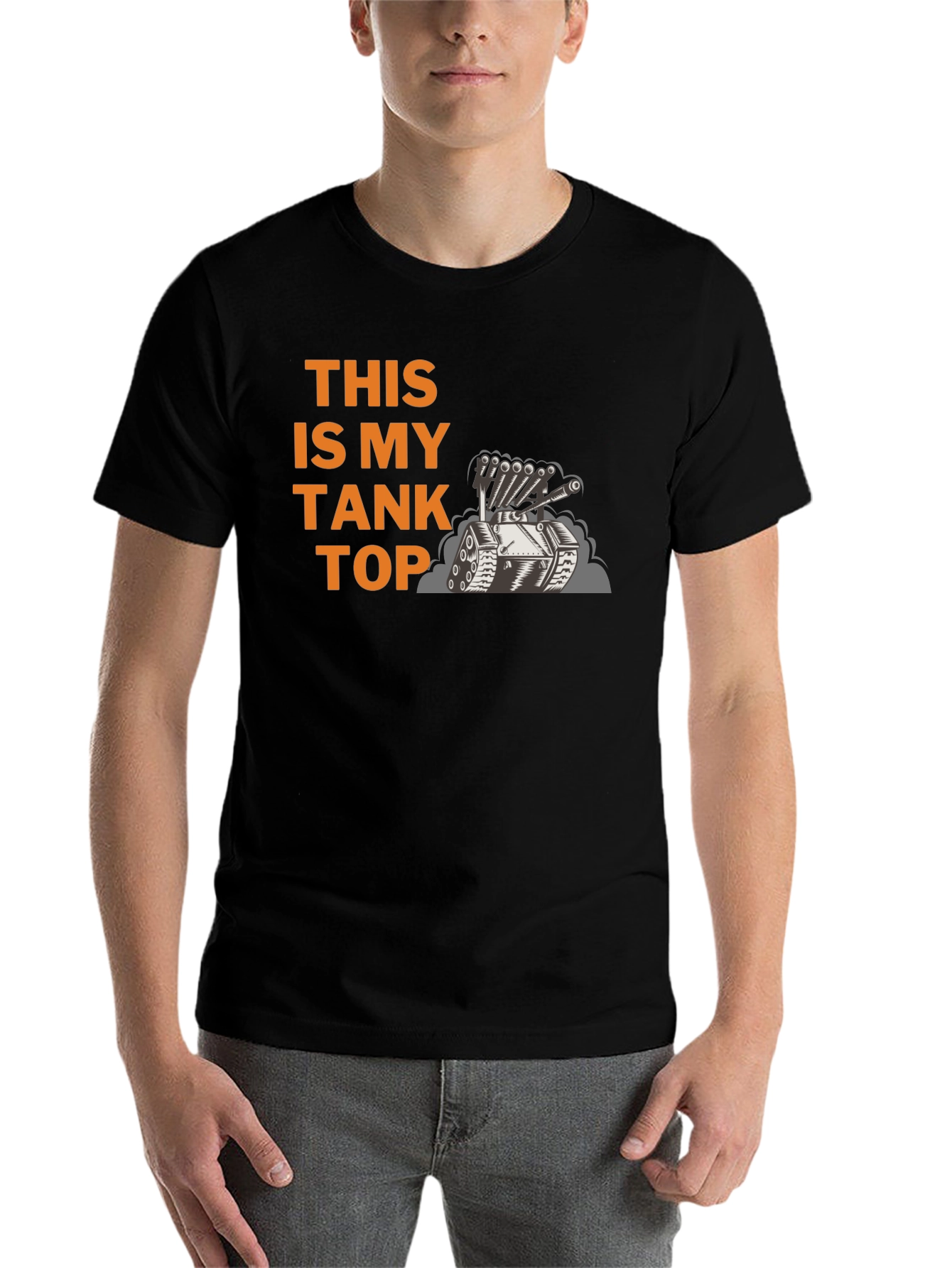 Black This Is My Tank Top Graphic T-Shirt view 7
