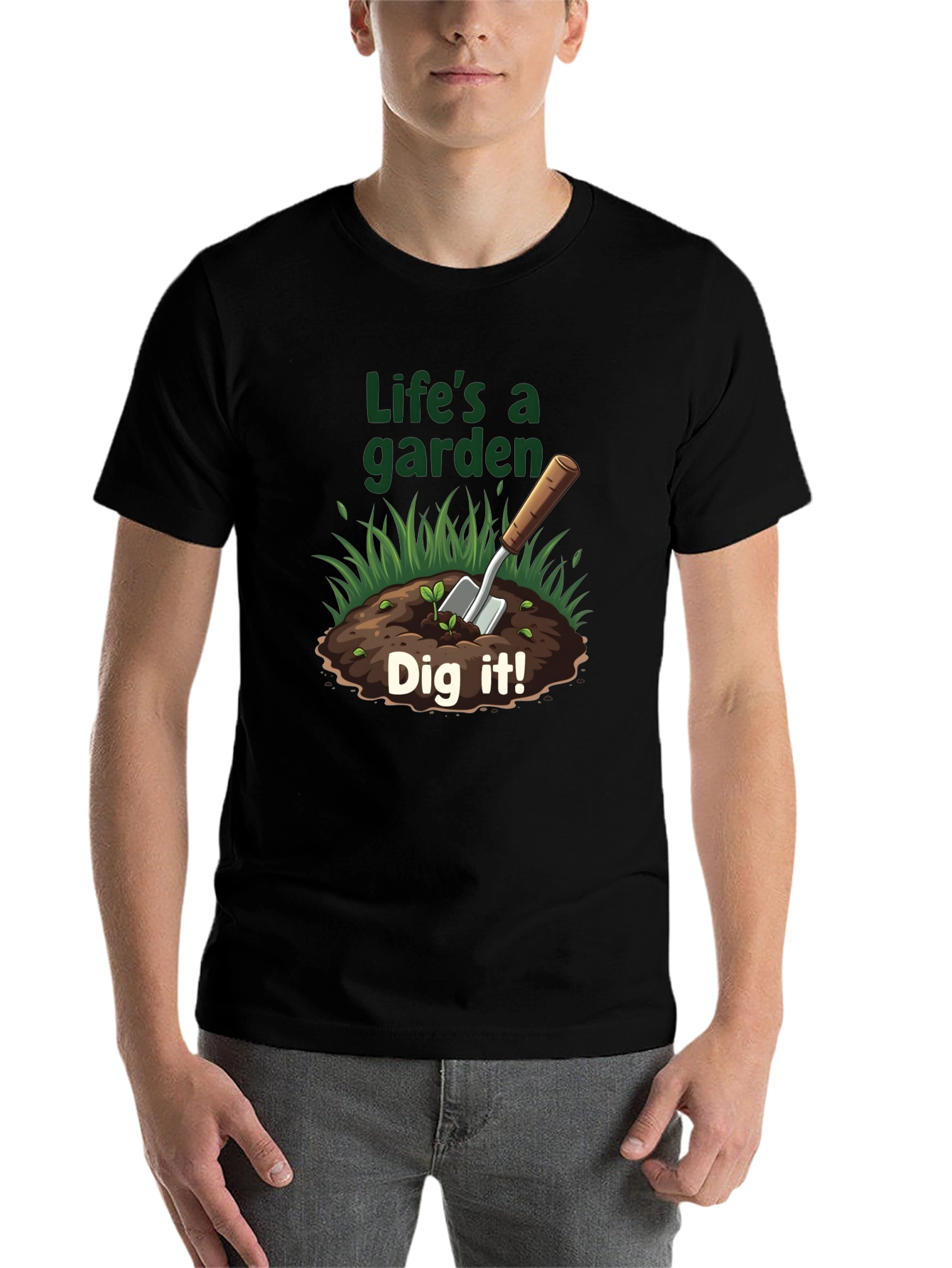 Black Life's A Garden T-Shirt - Dig It! view 7