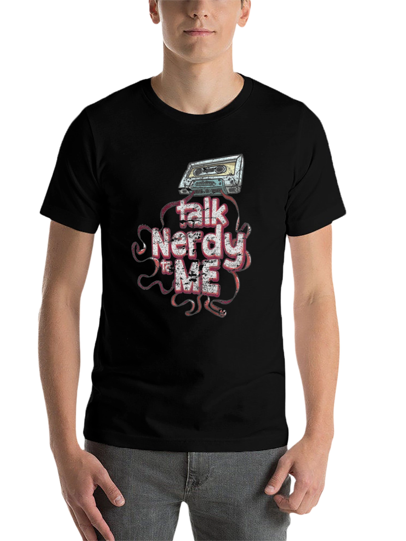 Black Talk Nerdy To Me Graphic Tee view 7