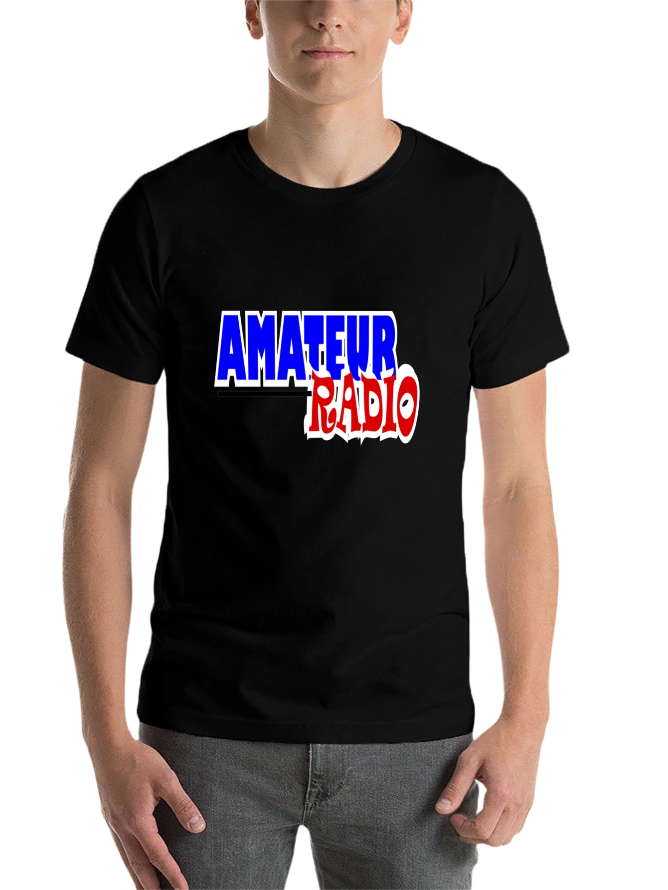 Black Amateur Radio T-Shirt - Black Ham Radio Tee view 7