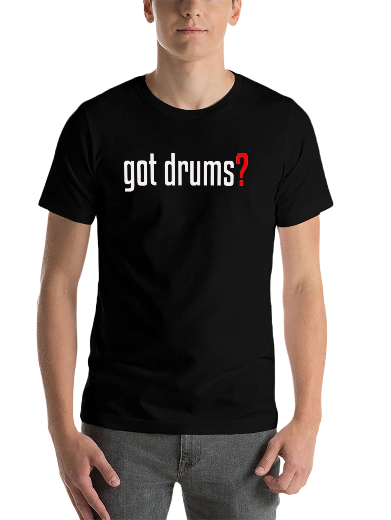 Black Got Drums? Black Graphic Tee - Music Lover's T-Shirt view 7