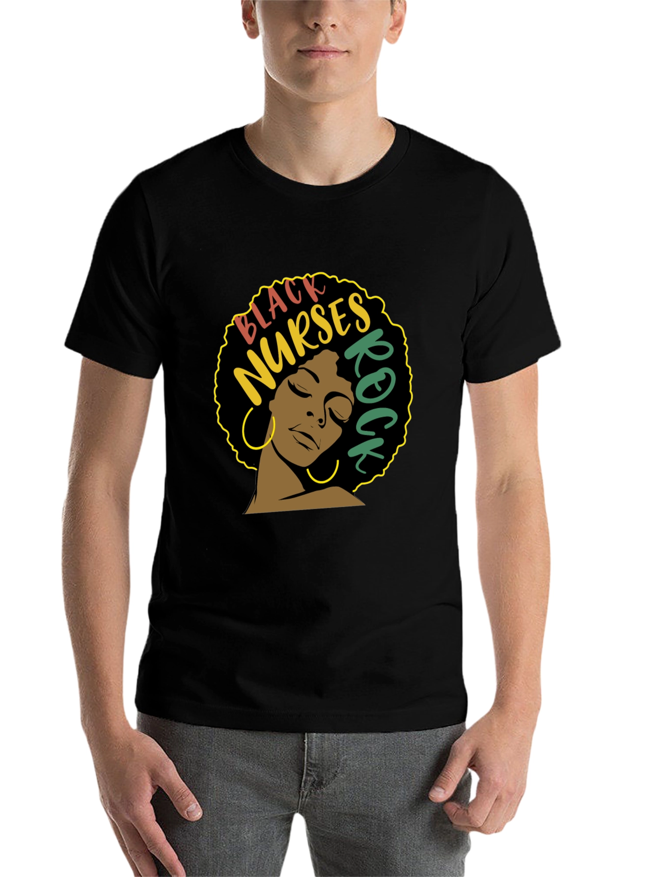 Black Black Nurses Rock T-Shirt - Nurse Appreciation view 7