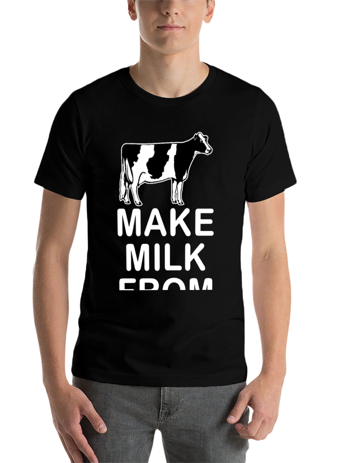 Black Make Milk From Cows Black Tee view 7