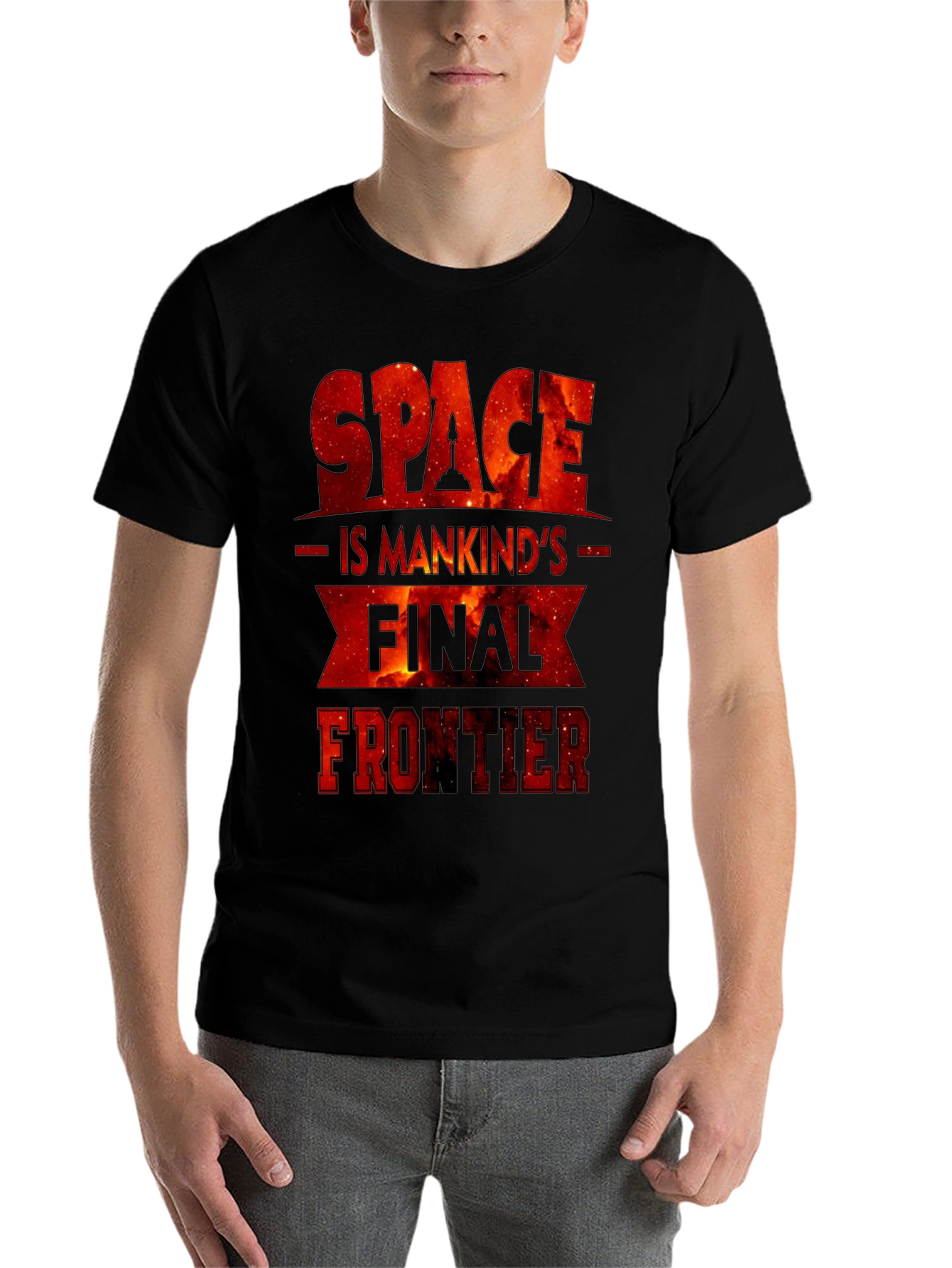 Black Space is Mankind's Final Frontier Graphic Tee view 7