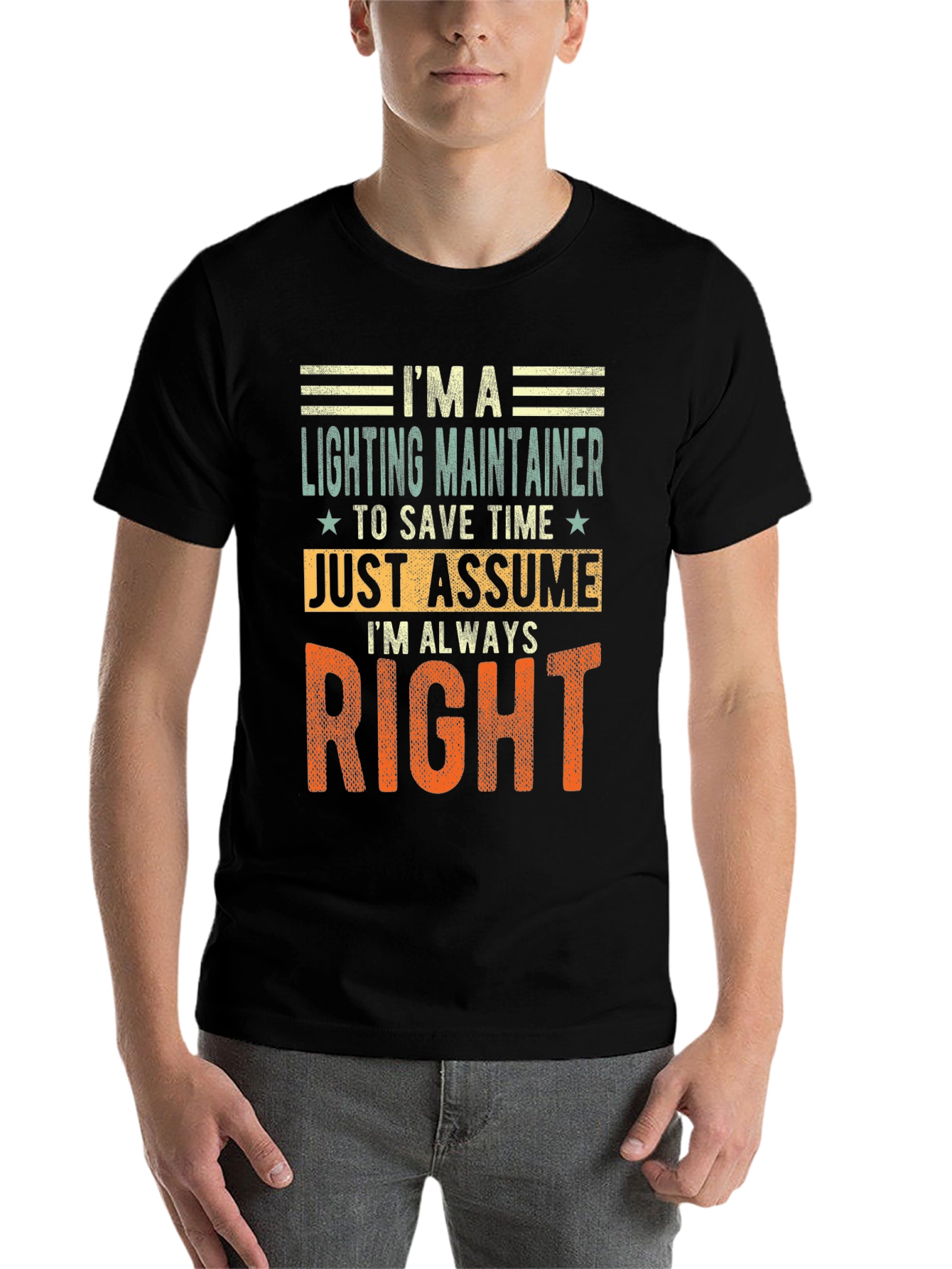 Black Lighting Maintainer Graphic T-Shirt view 7