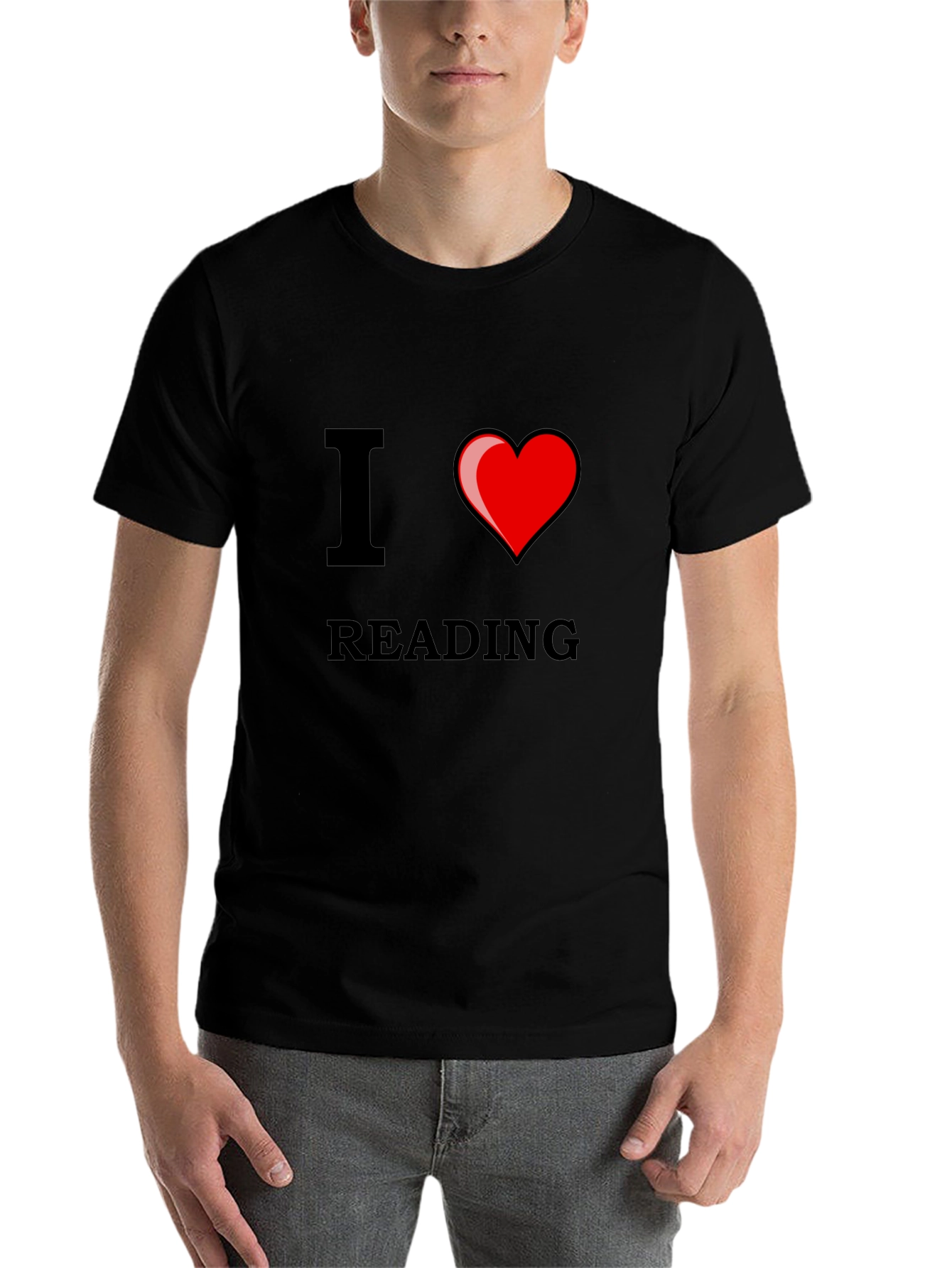 Black I Love Reading T-Shirt view 7
