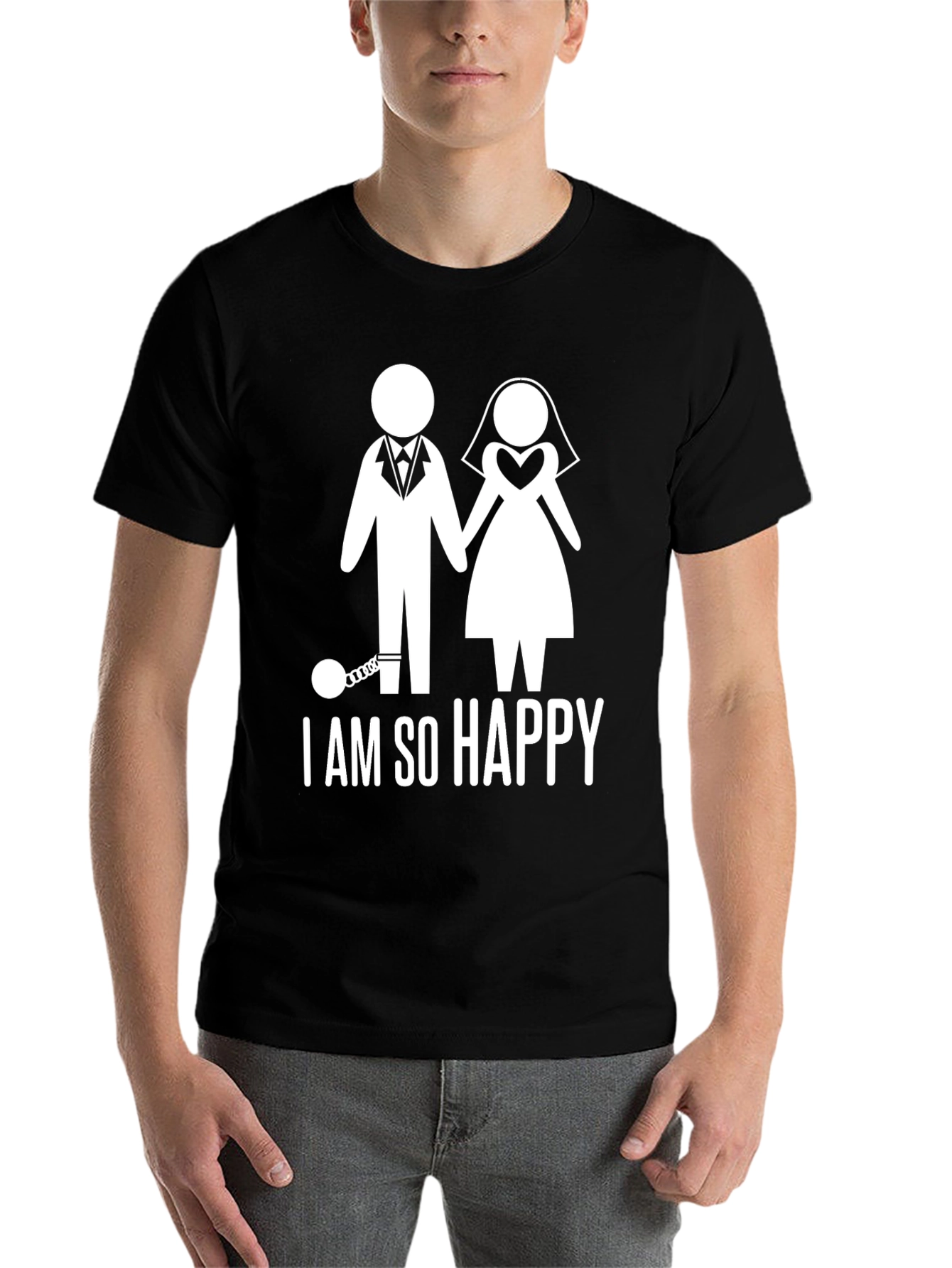 Black Happily Ever After T-Shirt - I am So Happy! view 7