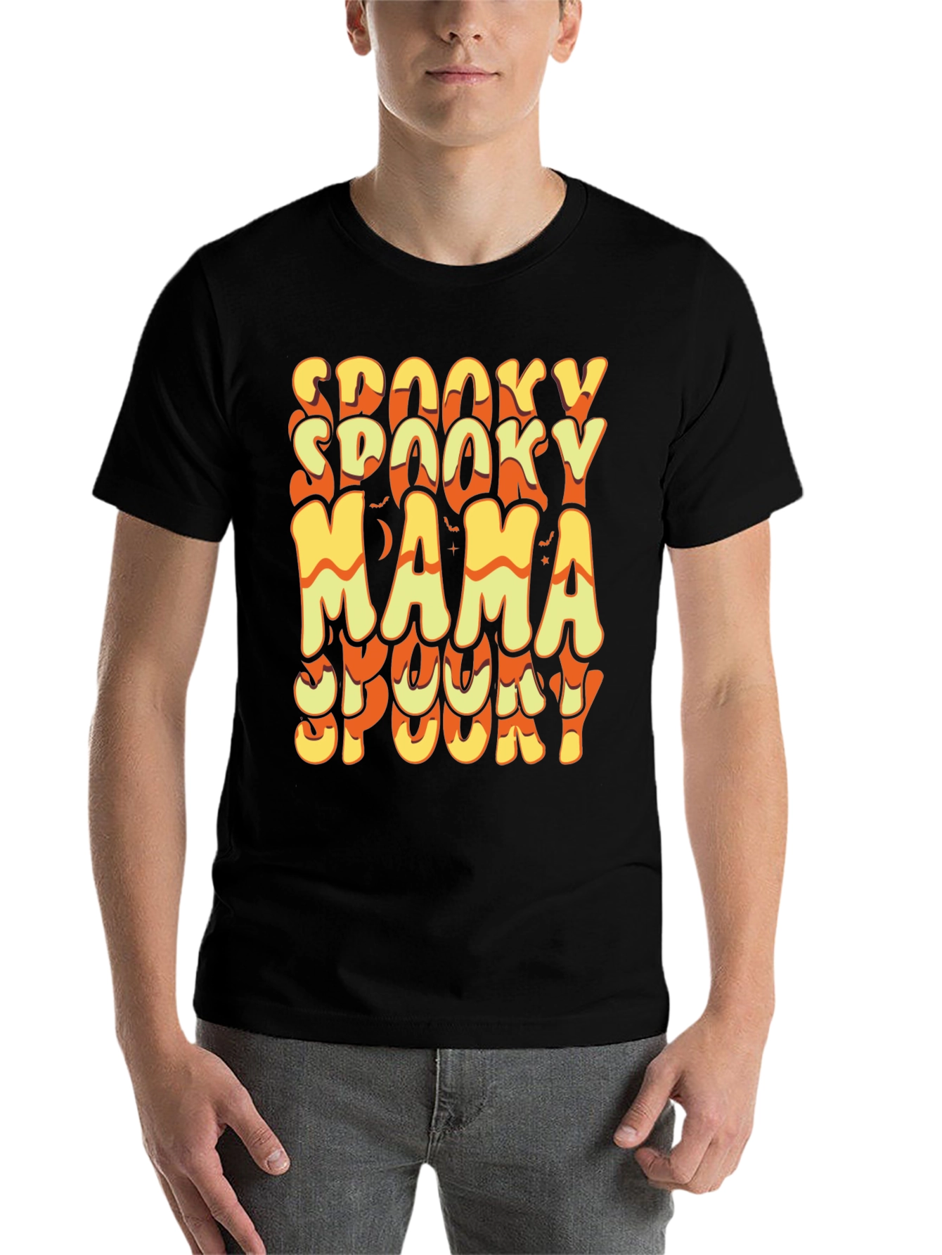 Black Spooky Mama Halloween T-Shirt view 7