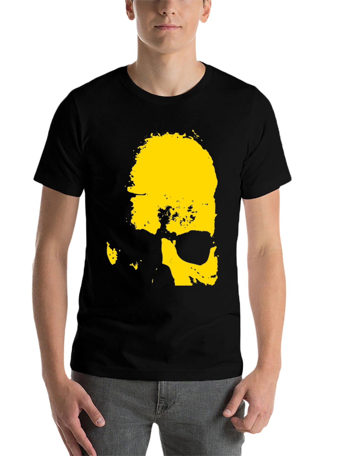 Black Skull Graphic Black T-Shirt view 7