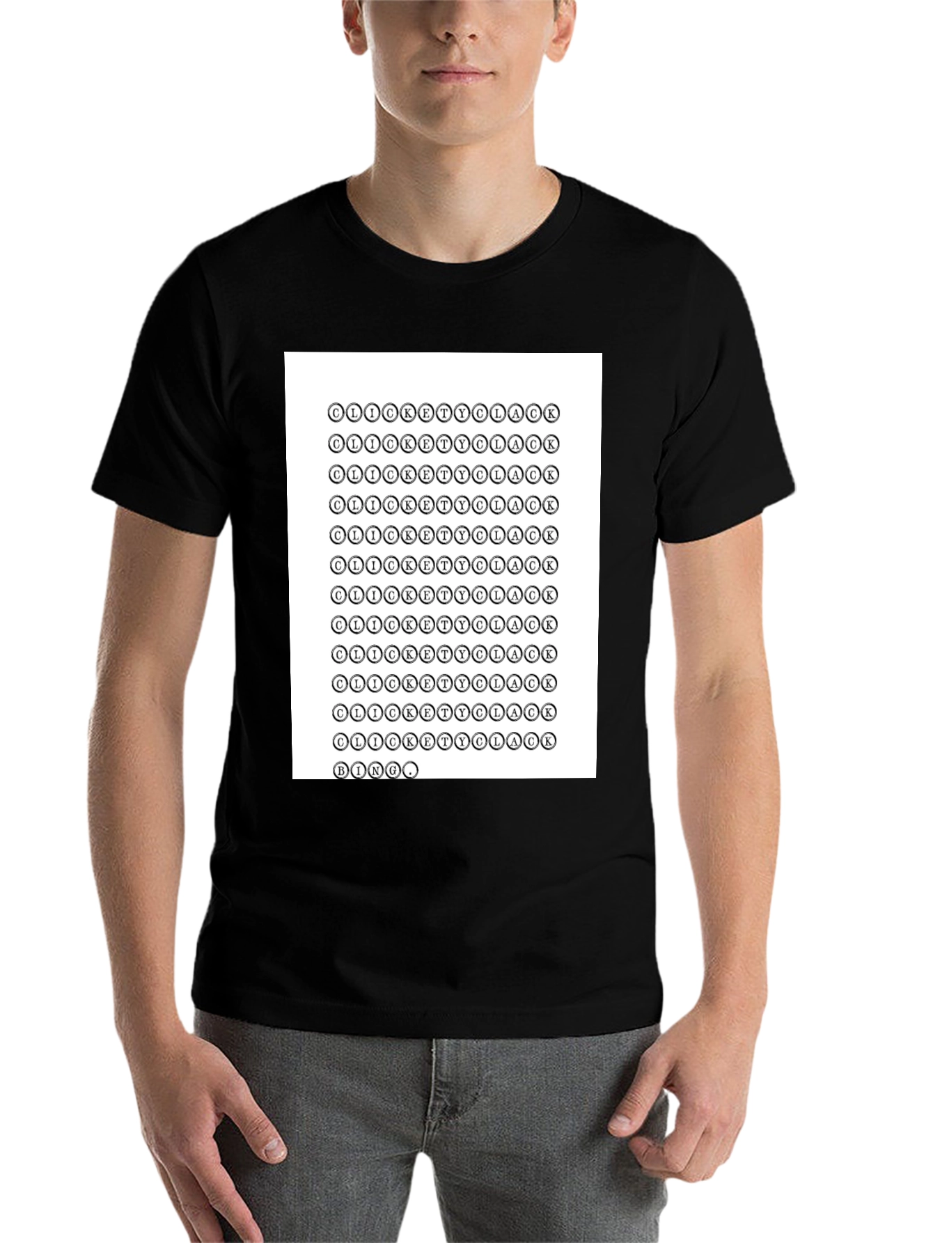 Black Clickety Clack Bingo T-Shirt - Quirky & Unique Design view 7