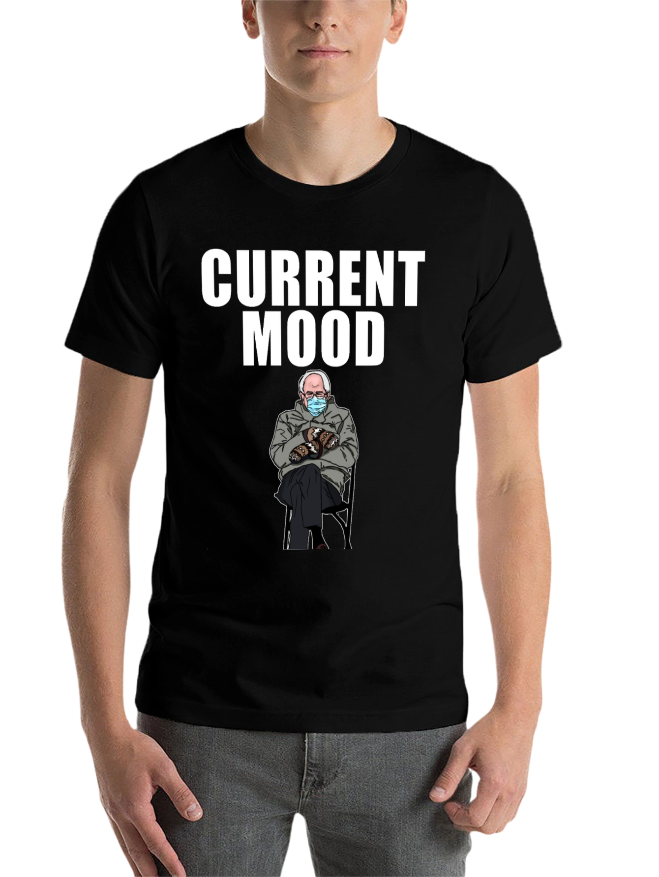 Black Current Mood Bernie T-Shirt view 7