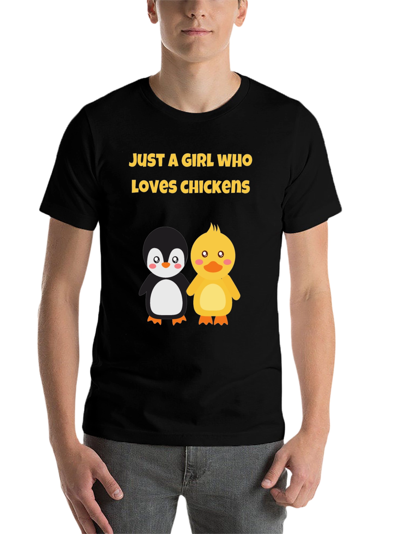 Black Girl Who Loves Chickens Graphic Tee view 7