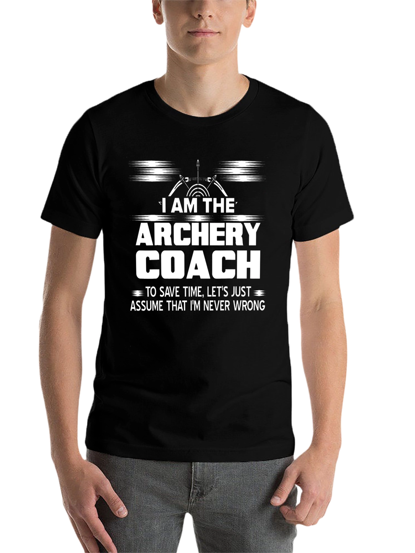 Black Archery Coach T-Shirt - Never Wrong! view 7