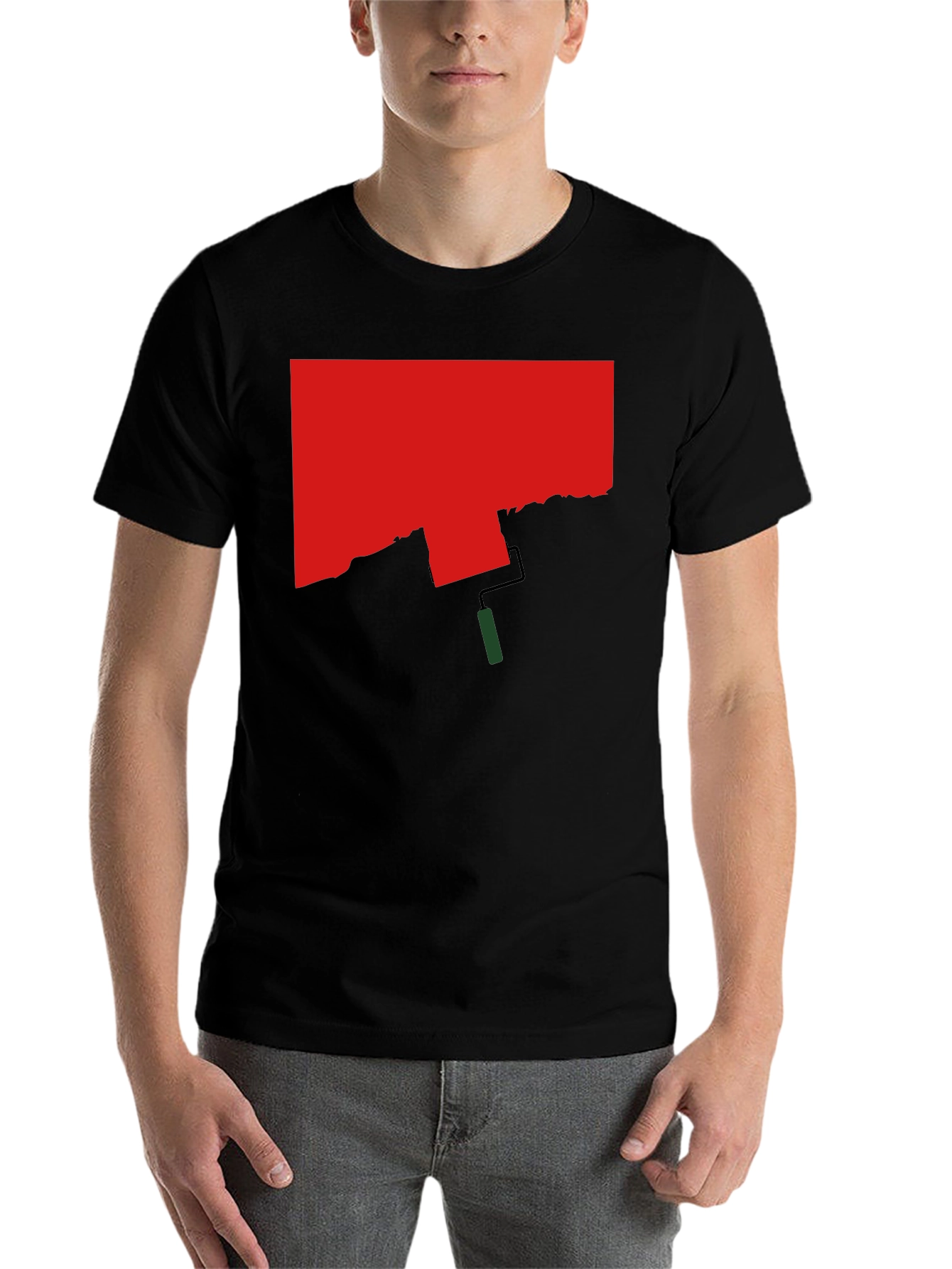 Black Abstract Painter T-Shirt - Artistic Expression view 7