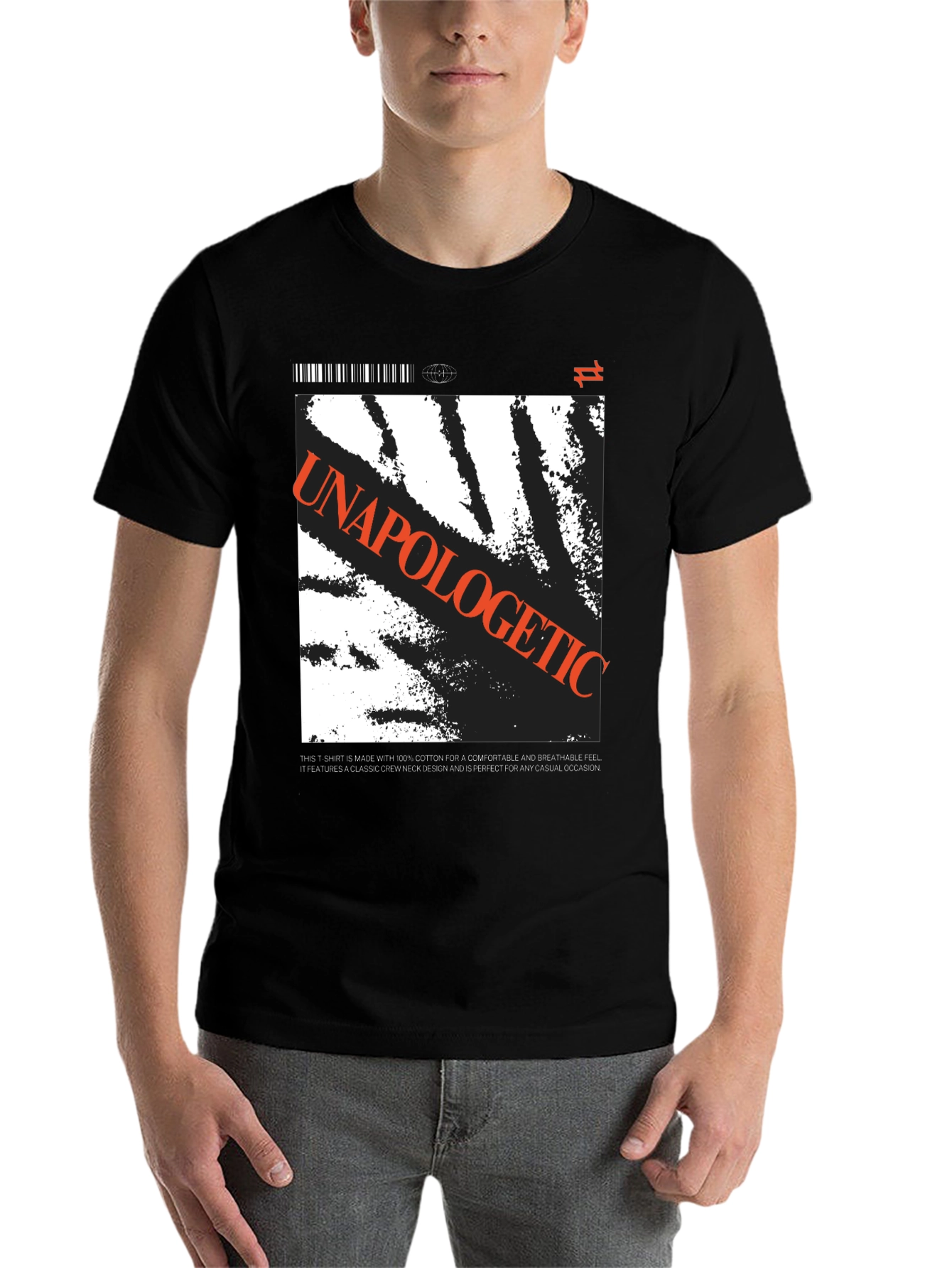 Black Unapologetic Graphic Print T-Shirt view 7