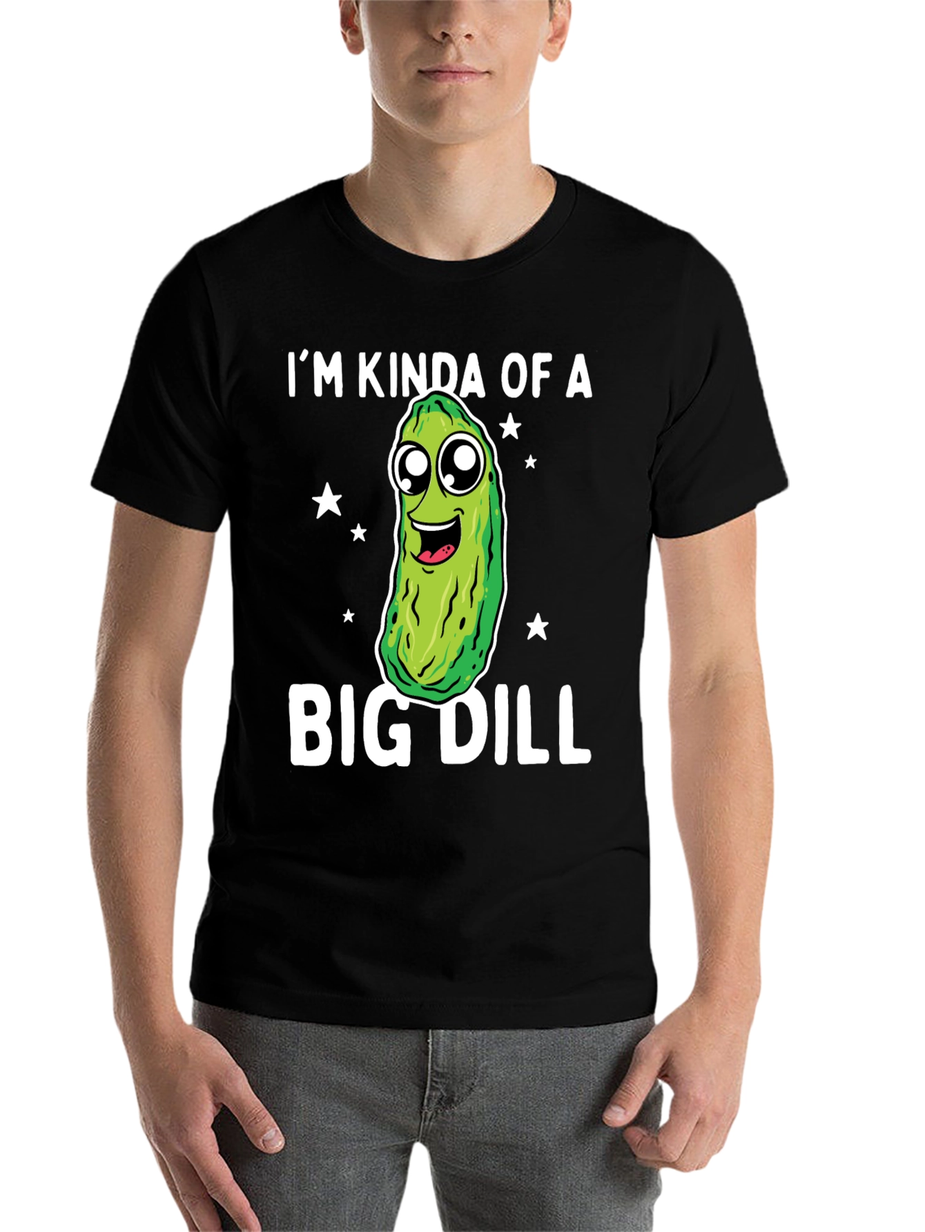 Black Big Dill Funny Graphic T-Shirt view 7
