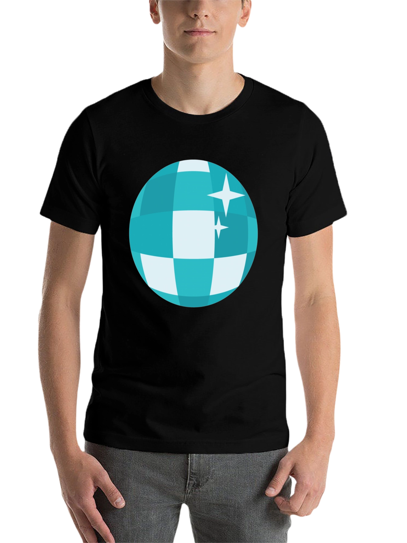 Black Disco Ball Graphic Tee - Party Ready! view 7