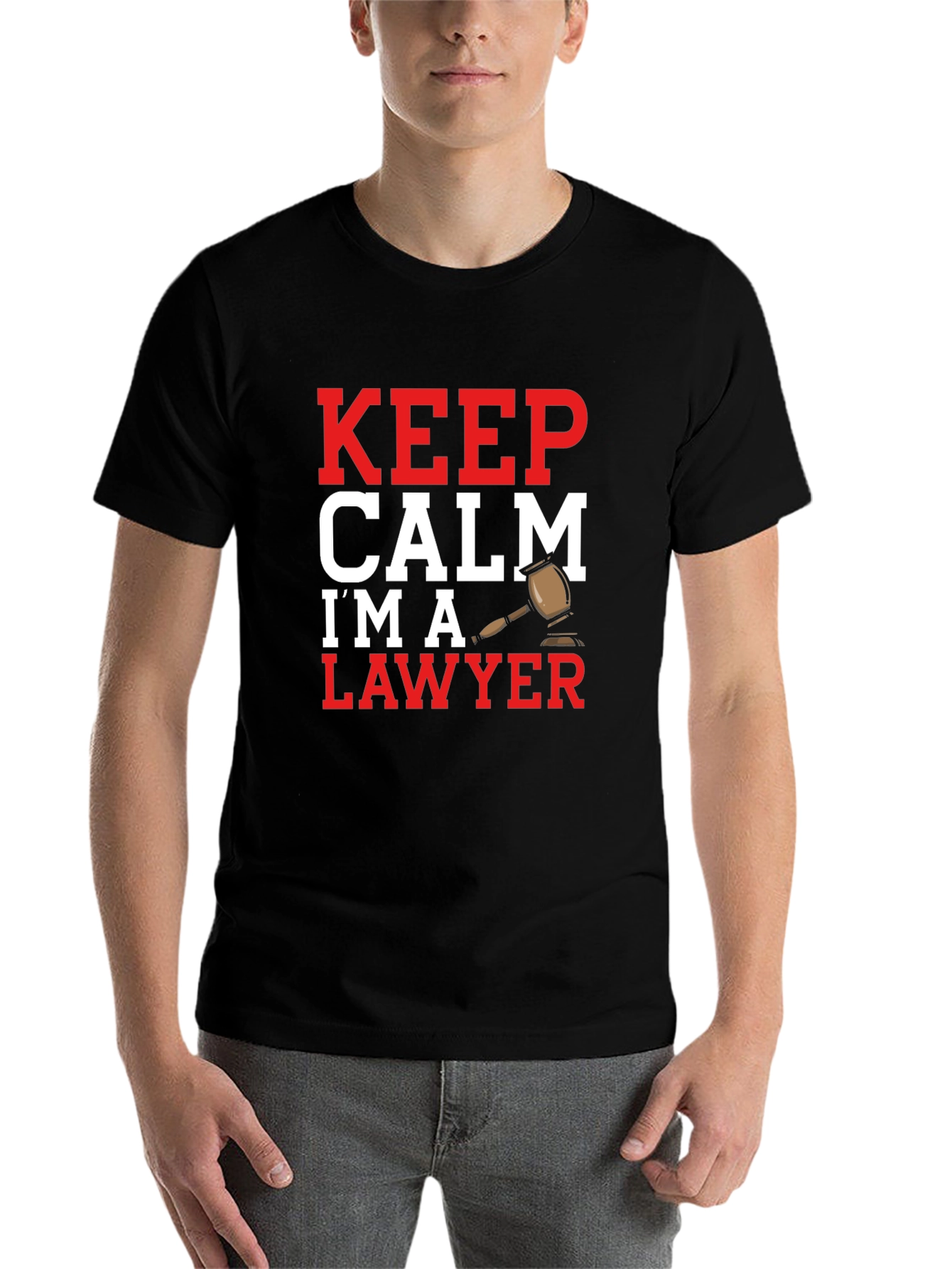 Black Keep Calm I'm A Lawyer T-Shirt - Novelty Law Attorney Tee view 7