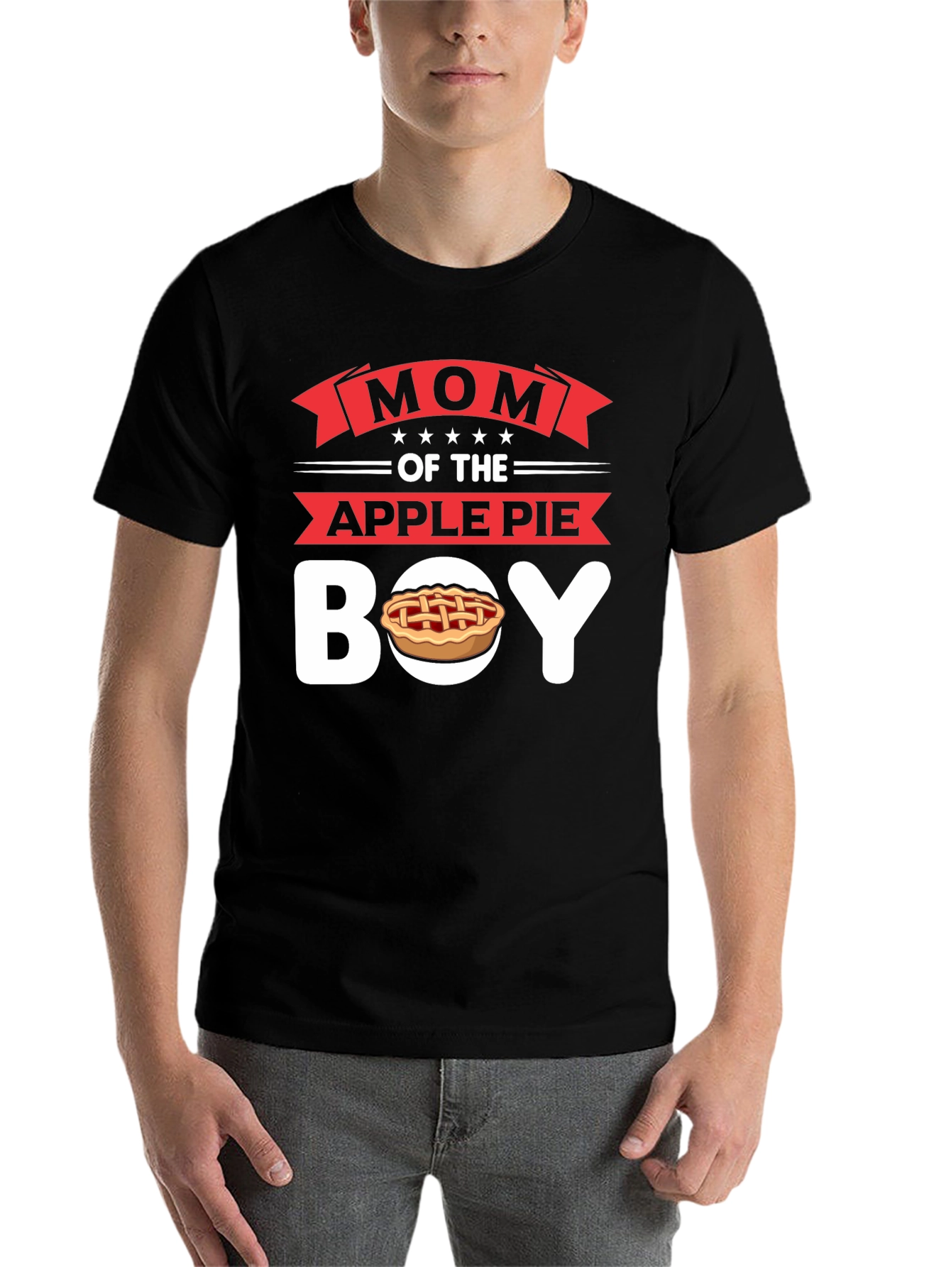 Black Mom of the Apple Pie Boy T-Shirt - Novelty Graphic Tee view 7