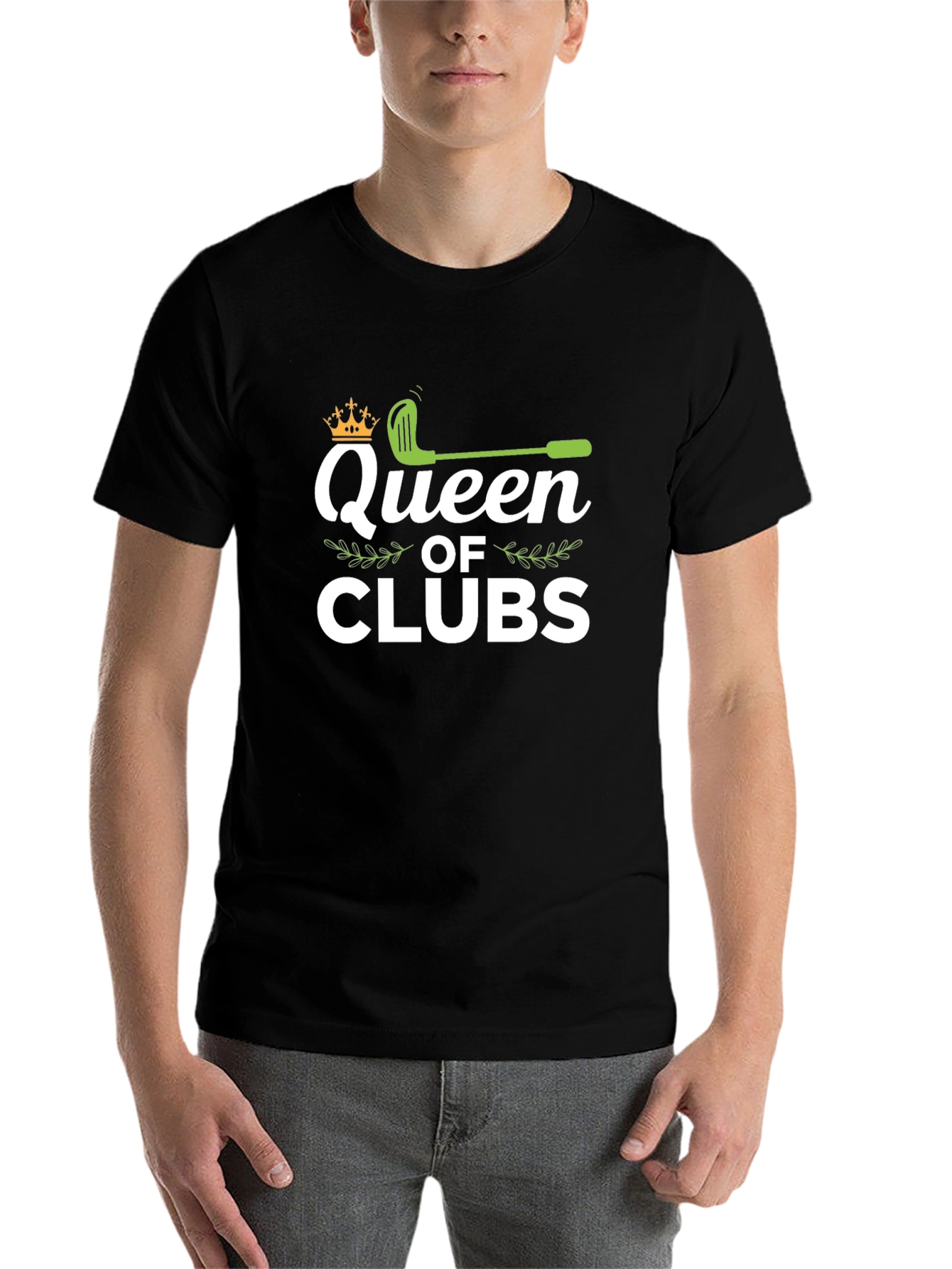 Queen of Clubs Golf T-Shirt - Black - 7