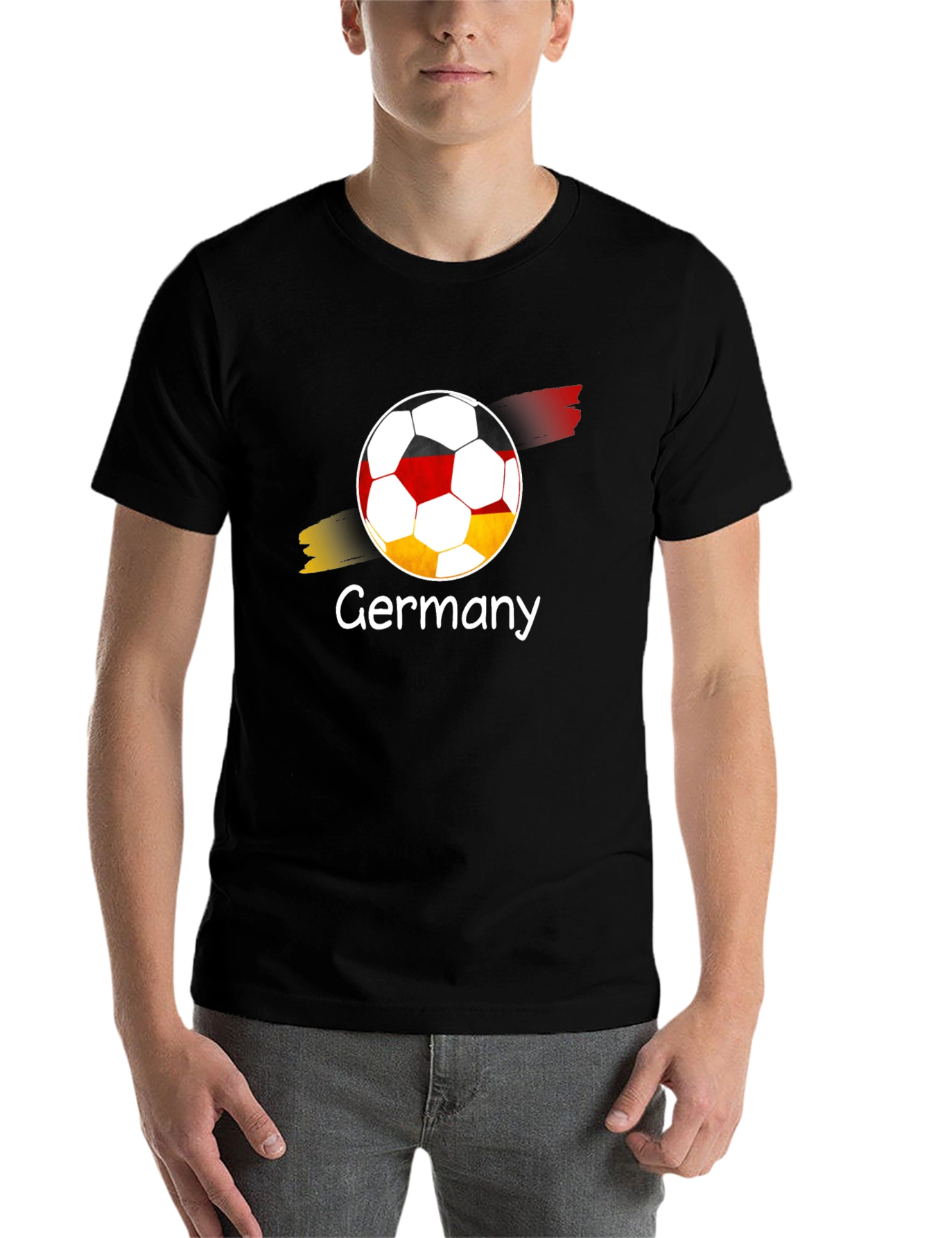 Black Germany Soccer T-Shirt - Black Graphic Tee view 7