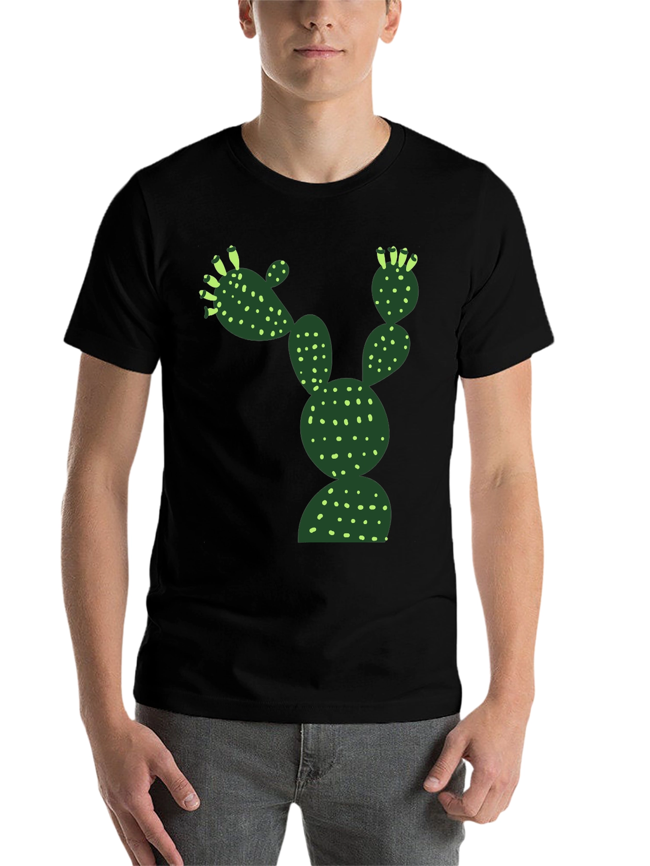Black Cactus Graphic Tee - Desert Humor T-Shirt view 7