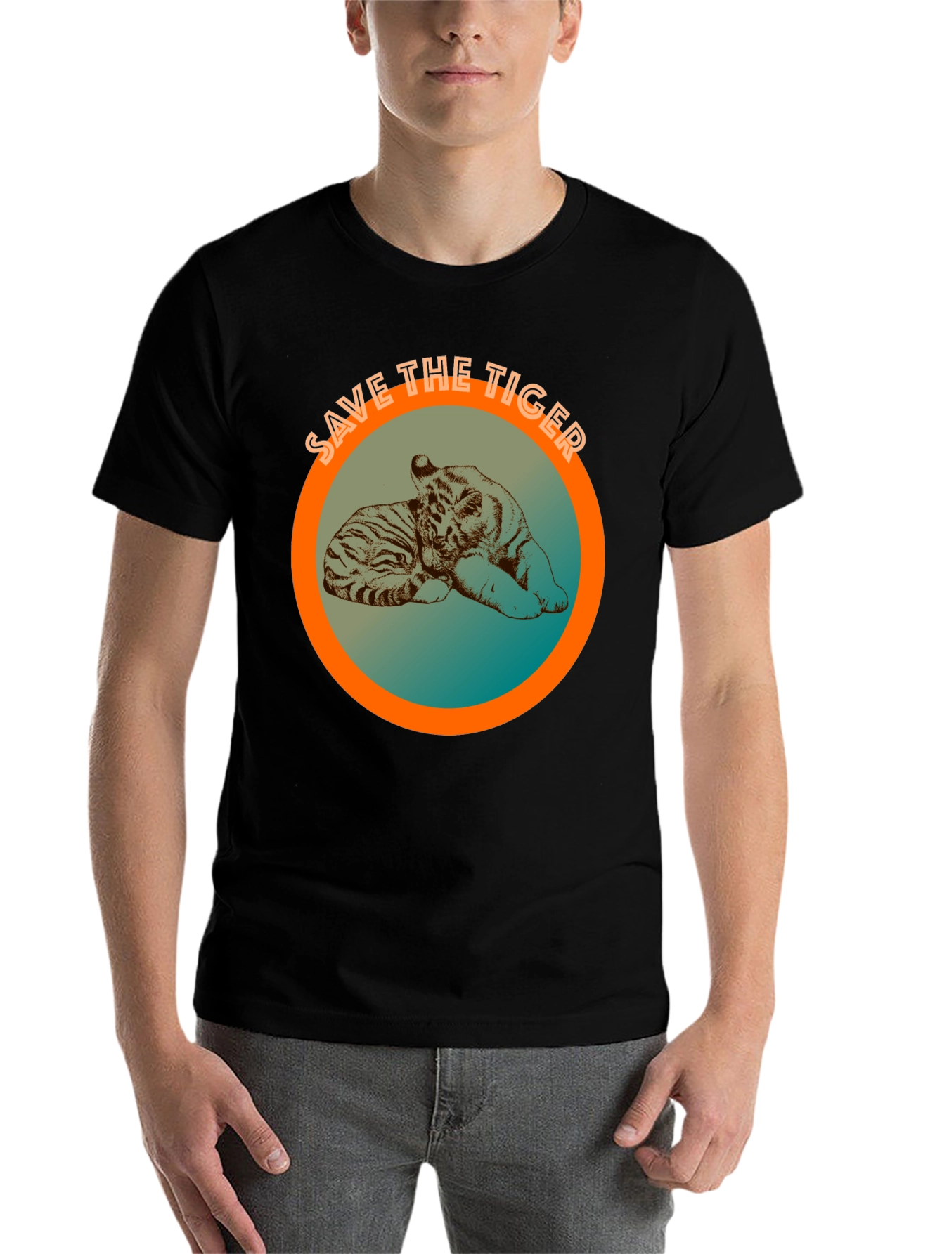 Black Save the Tiger Graphic Tee view 7