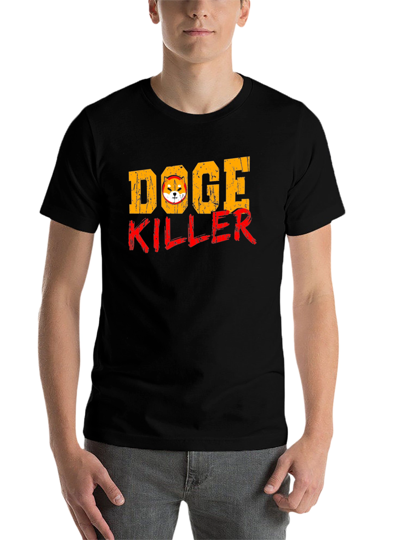 Black Doge Killer Graphic Tee - Black Short Sleeve Shirt view 7