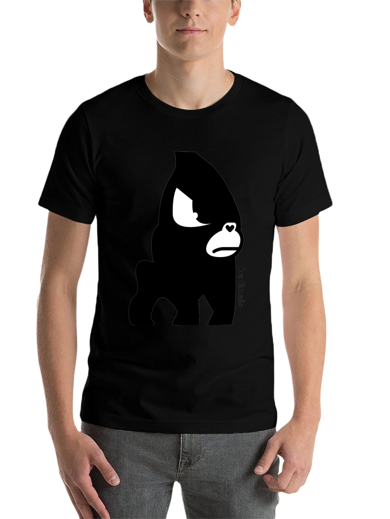 Black Badimals Black Gorilla Graphic T-Shirt view 7
