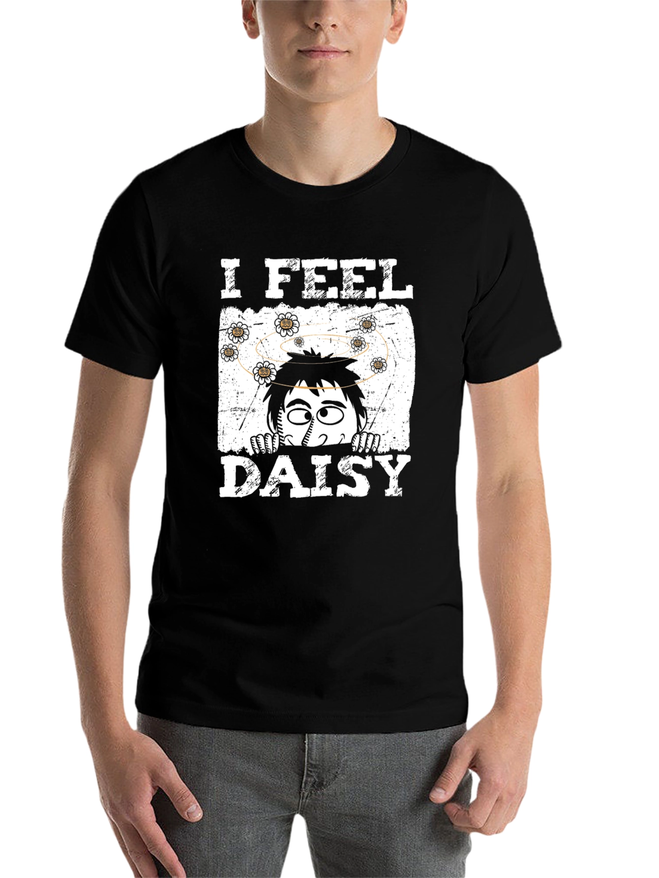 Black I Feel Daisy Graphic T-Shirt view 7