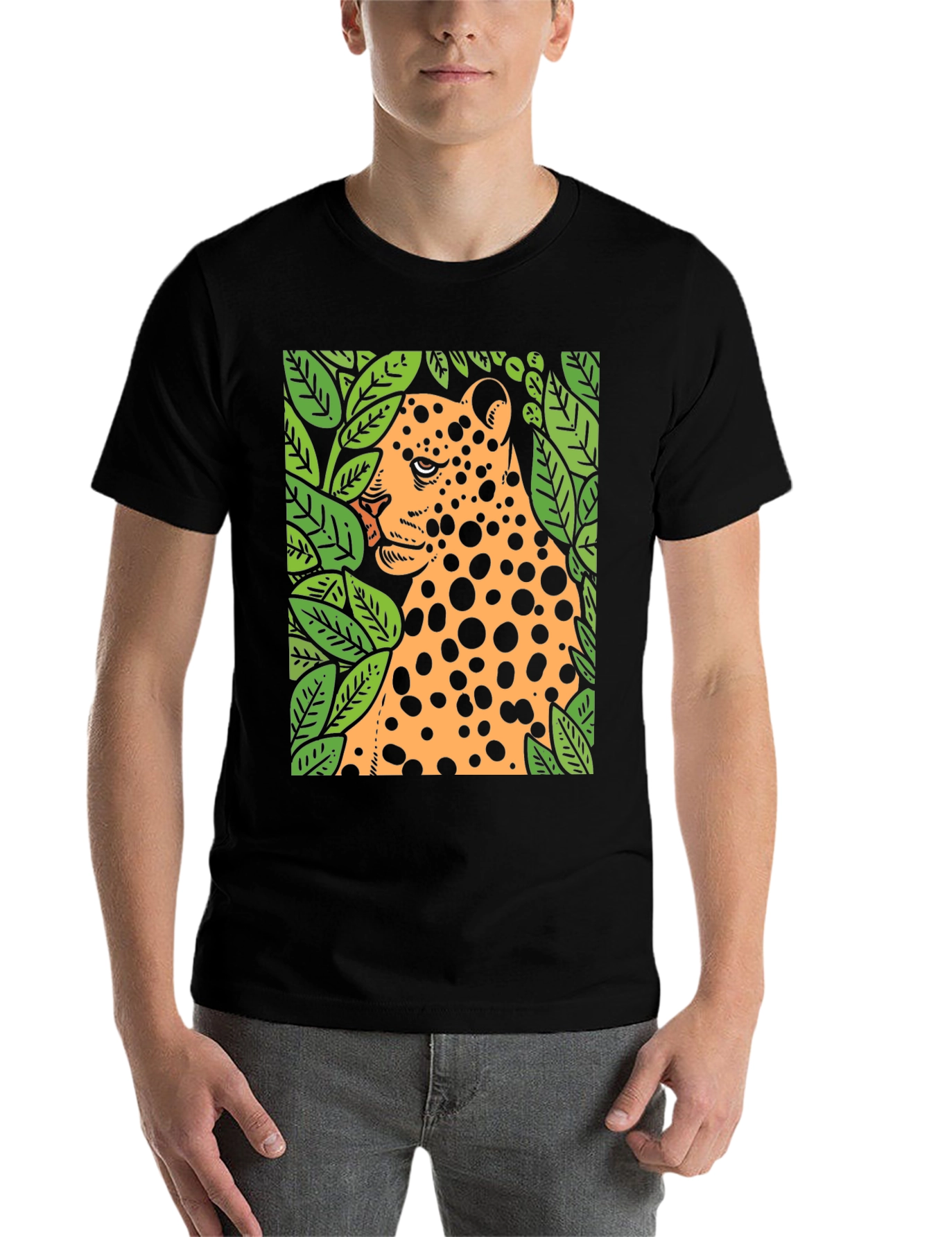 Black Leopard Print T-Shirt - Urban Style view 7