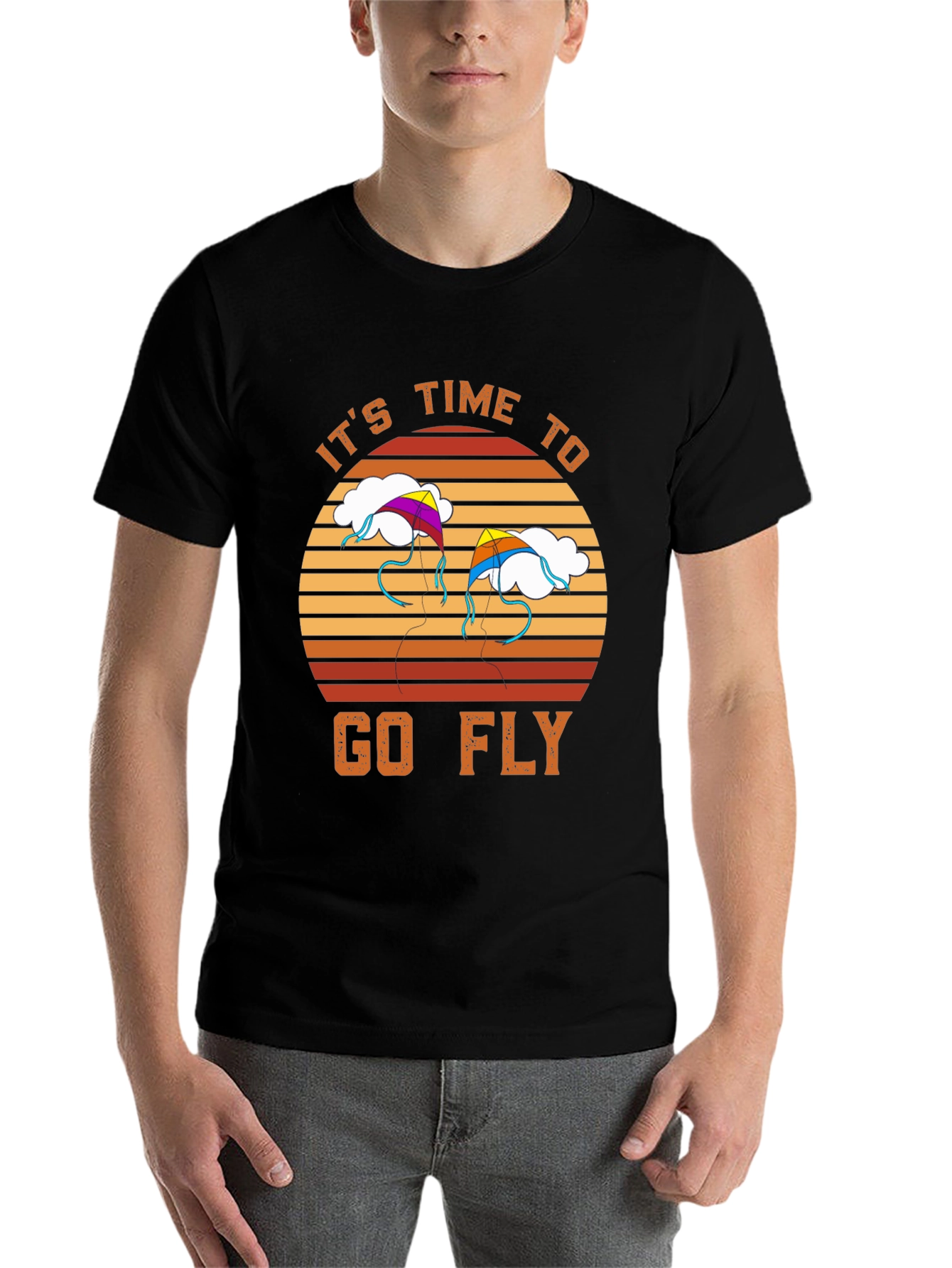 Black It's Time to Go Fly T-Shirt view 7