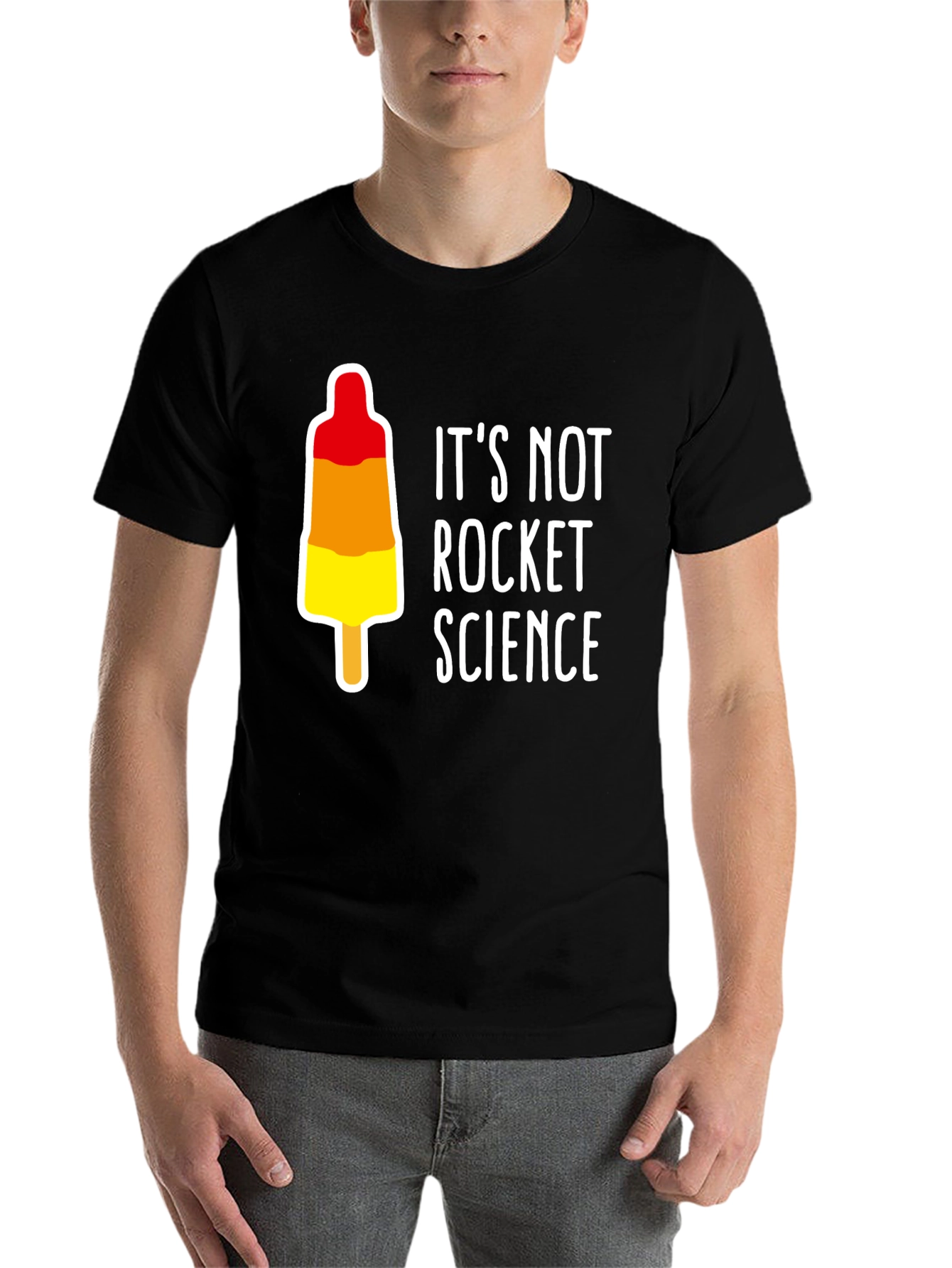 Black It's Not Rocket Science T-Shirt view 7