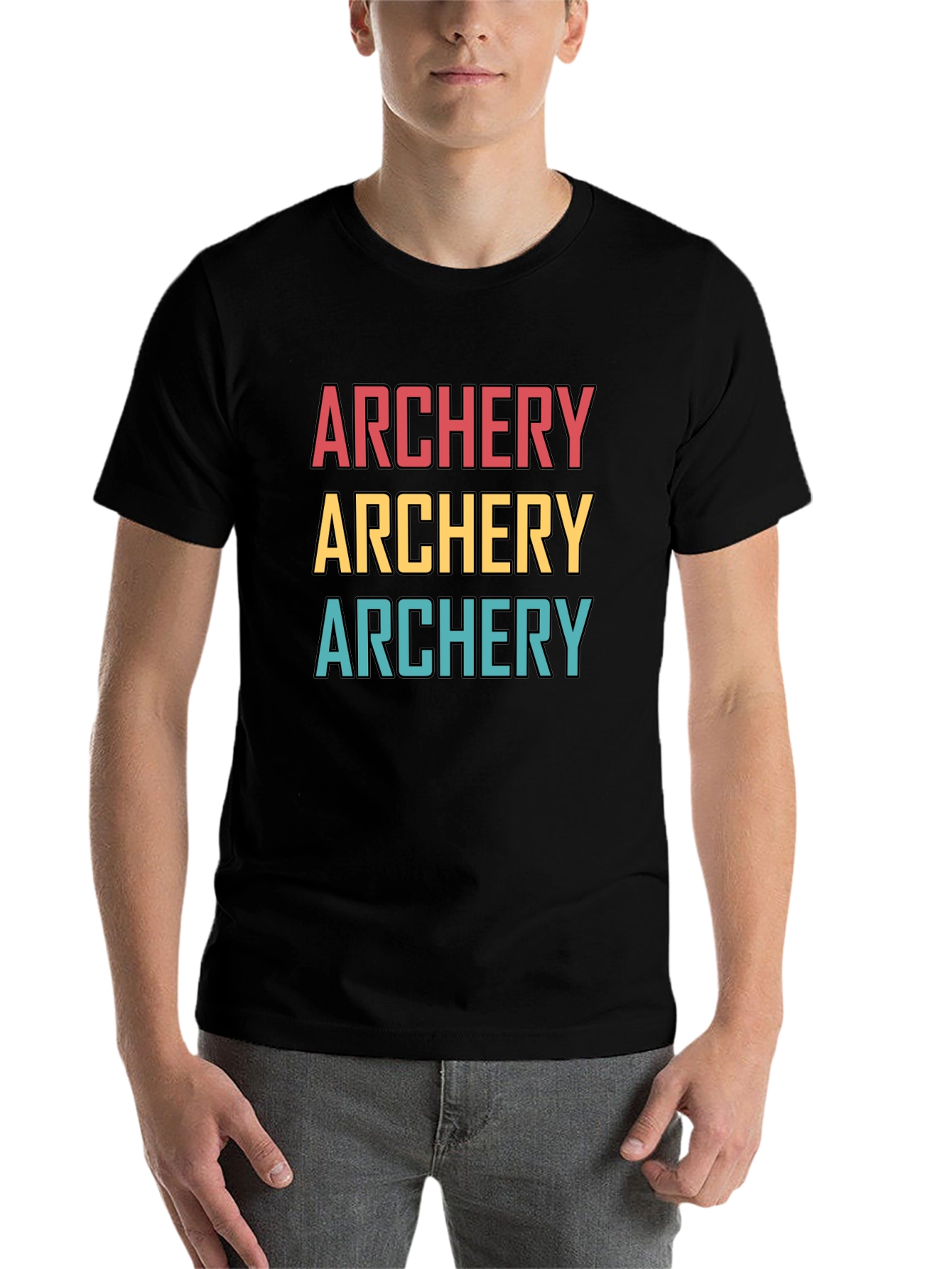Black Archery Graphic Tee - Retro Style view 7
