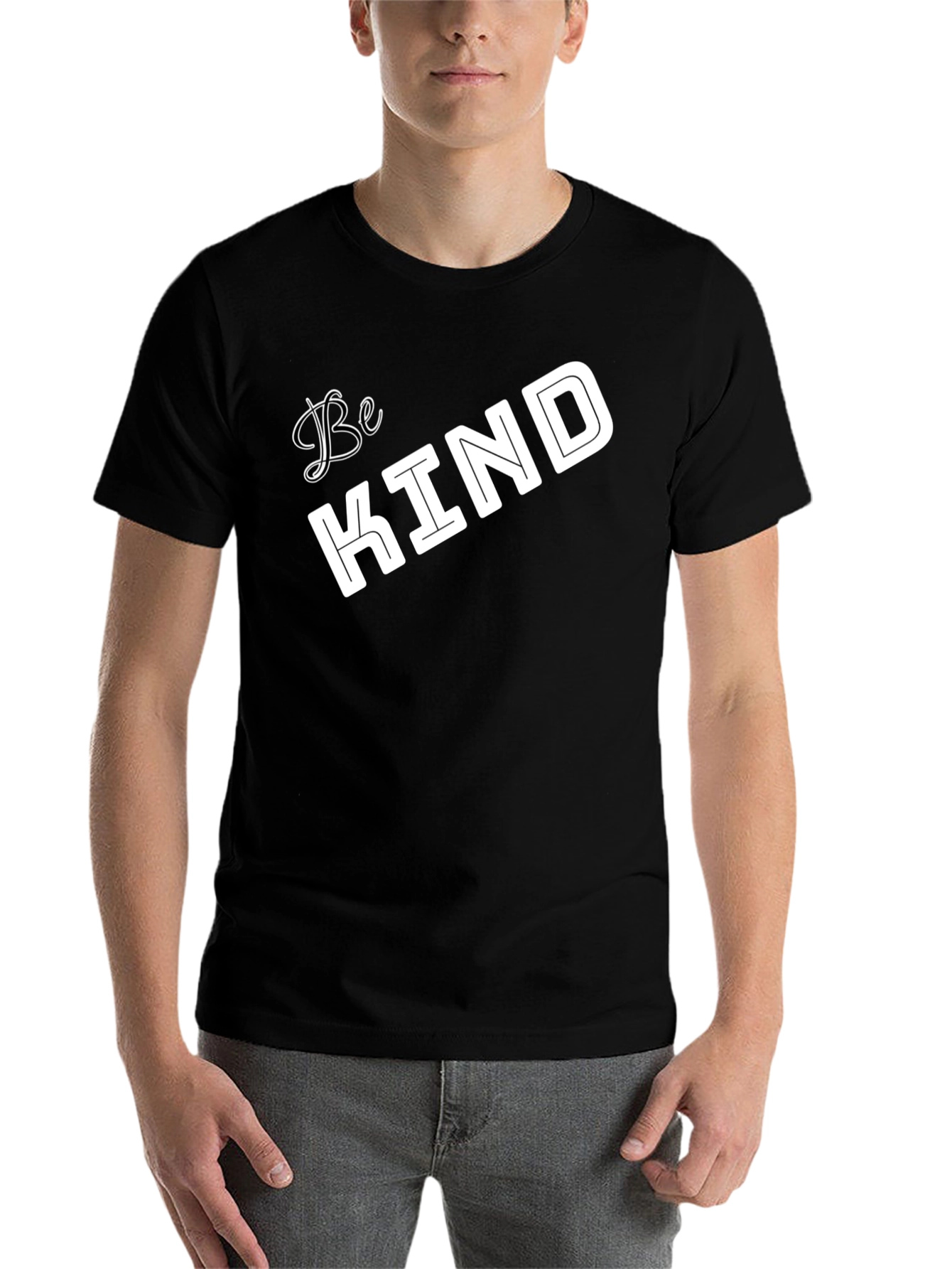 Black Be Kind Graphic Tee - Soft Cotton Blend view 7