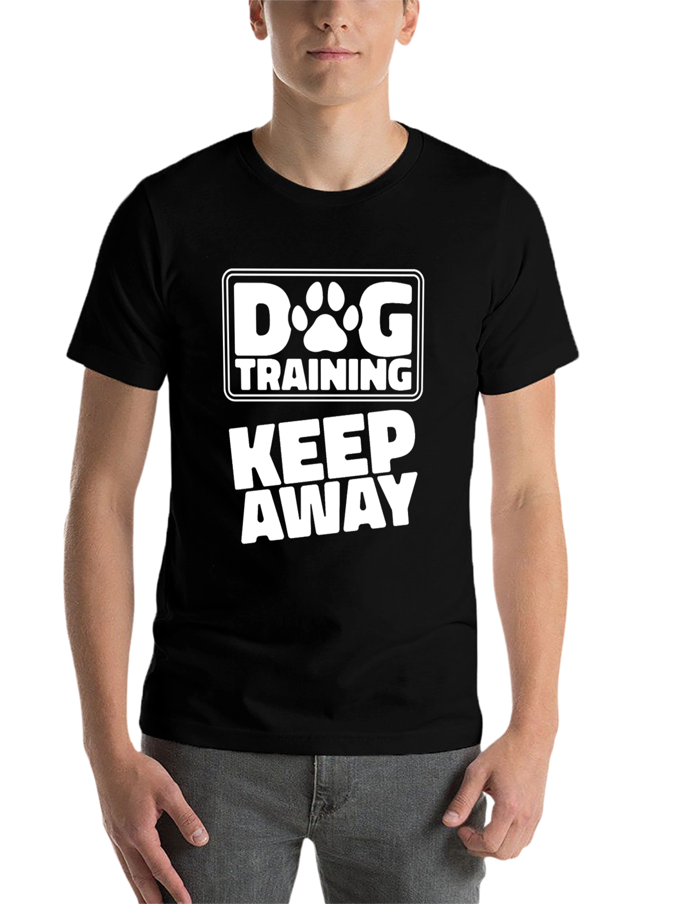 Black Dog Training Keep Away T-Shirt - Novelty Graphic Tee view 7