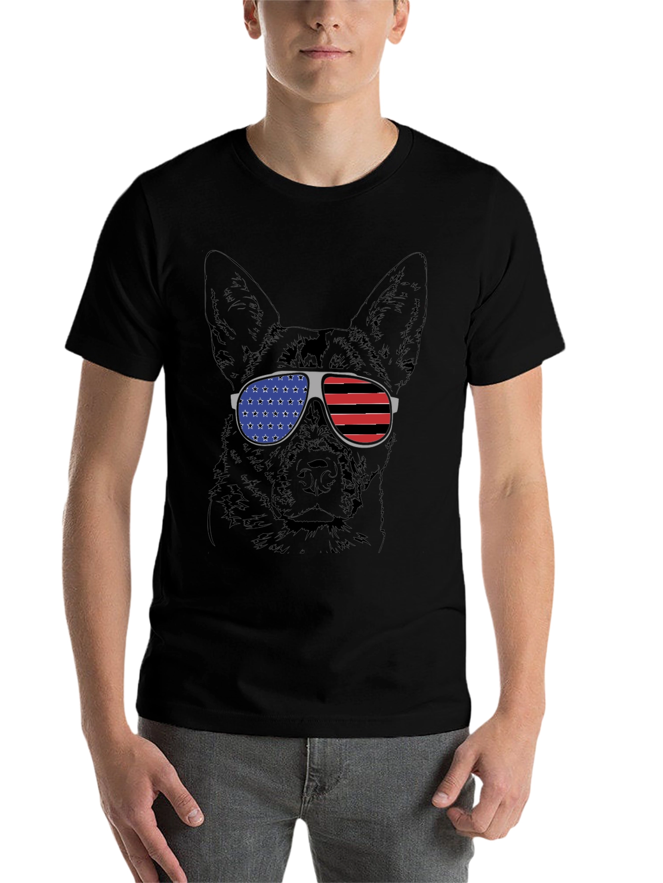 Patriotic Dog Graphic Tee - 7